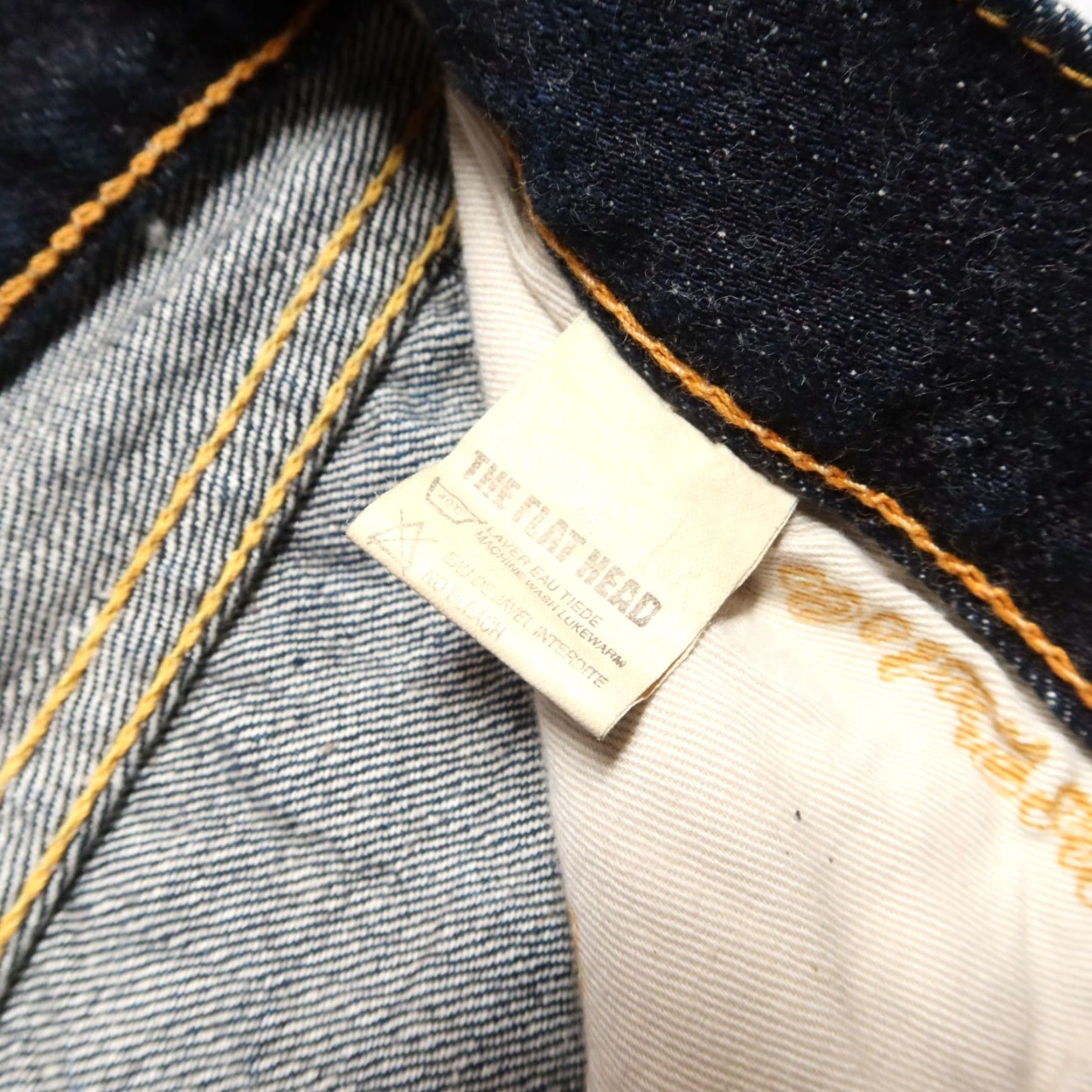 The Flat Head VINTAGE The Flat Head 3005 SPC Selvedge Denim Jeans Made in Japan Jeans Men 30 Dark Wash 33 1/2" Inseam Button Fly 8 1/2" Leg Opening Denim Size US 30 / EU 46 - 5 Thumbnail