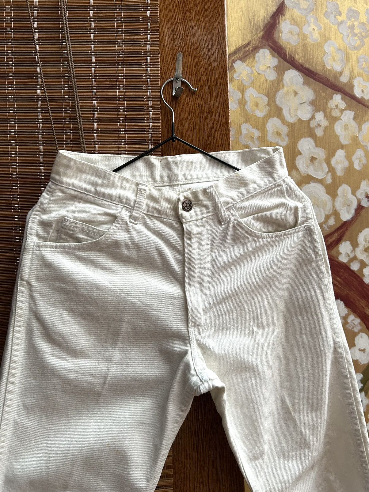 Levi's 60s Levi’s Big E White Slim Jeans White Tab Talon 42 Zip Size 25" / US 0 / IT 36 - 3 Thumbnail