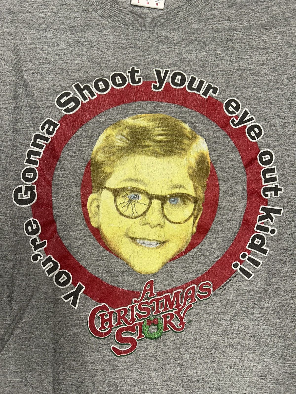 Vintage Crazy Vintage Grey A Christmas Story Movie Graphic Tee Shirt Size US L / EU 52-54 / 3 - 2 Thumbnail