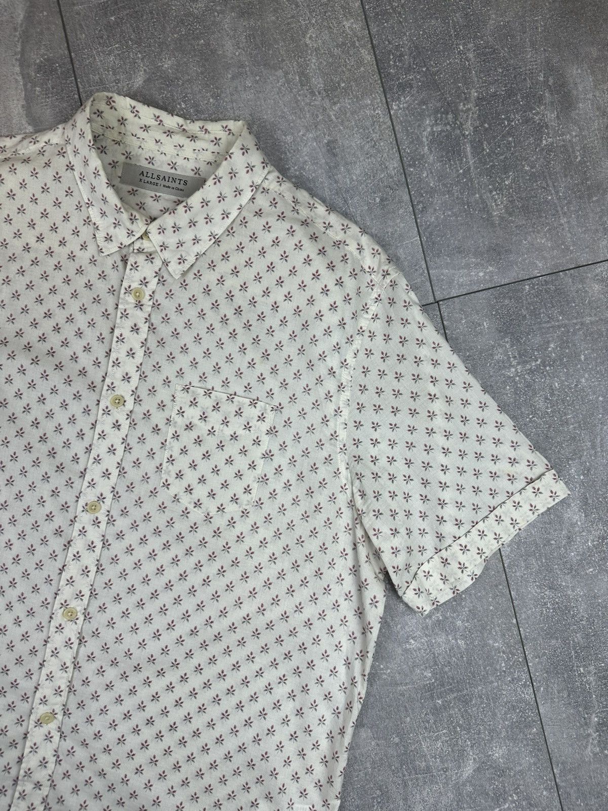 Allsaints Allsaints Shirts Button Up Flower Print Size US XL / EU 56 / 4 - 8 Thumbnail