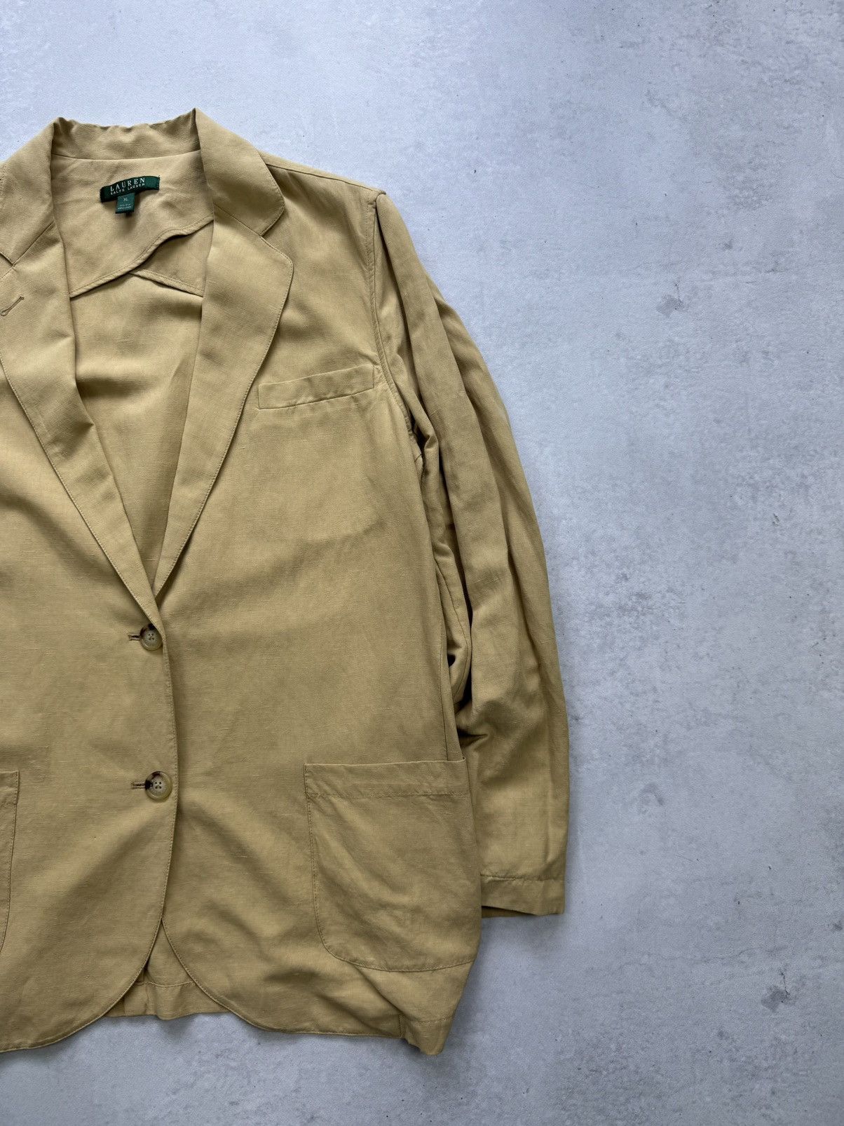 Polo Ralph Lauren Lauren Ralph Lauren Camel Silk Blazer Women’s L Size L / US 10 / IT 46 - 3 Thumbnail