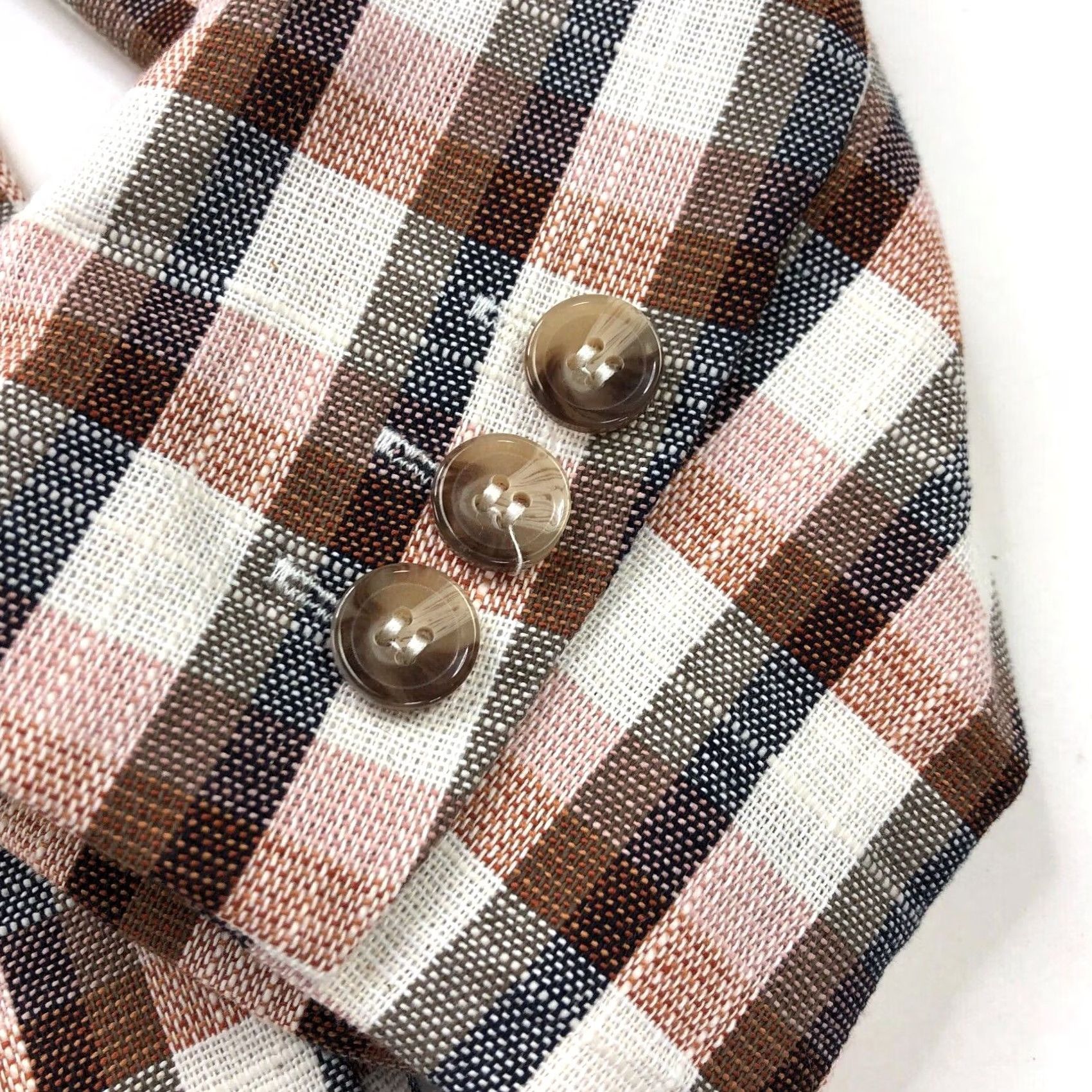Joie Joie Blazer Shirt Womens Cotton Blend Plaid Button Lined Jacket Mint Large Mid-Length Blazer Womens Casual Formal Workwear Bob Size L / US 10 / IT 46 - 3 Thumbnail