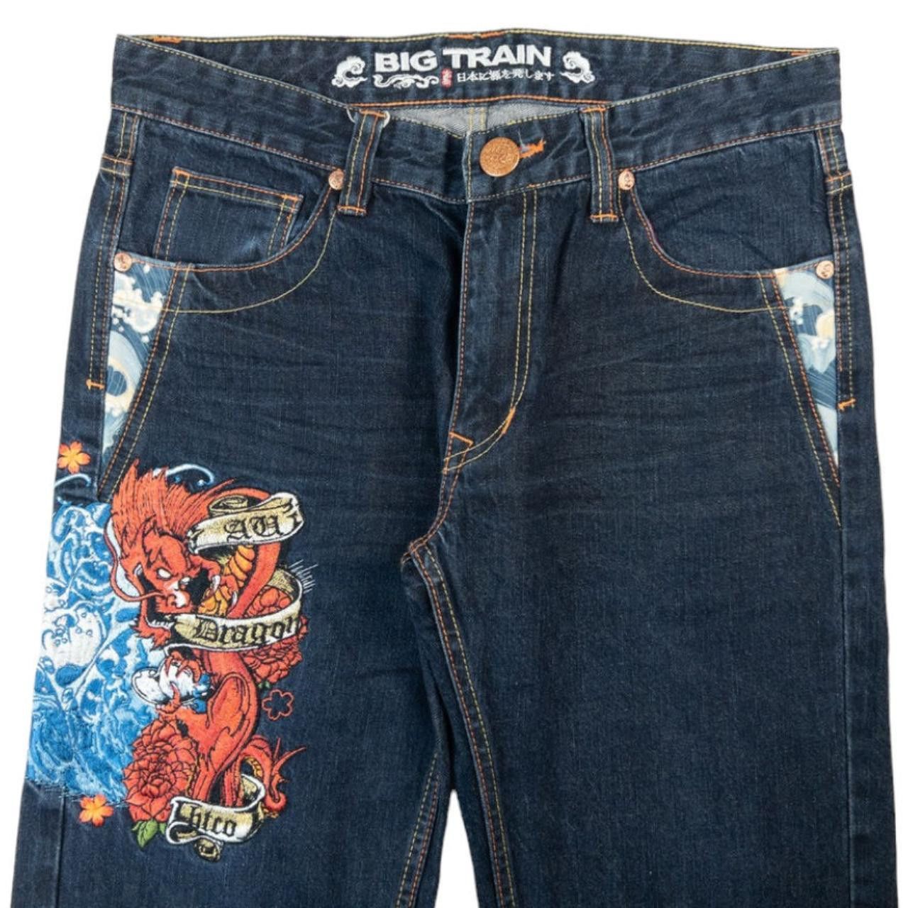 Other Vintage BigTrain Embroidered Dragon Japanese Denim Jeans W32 Size US 32 / EU 48 - 1 Thumbnail