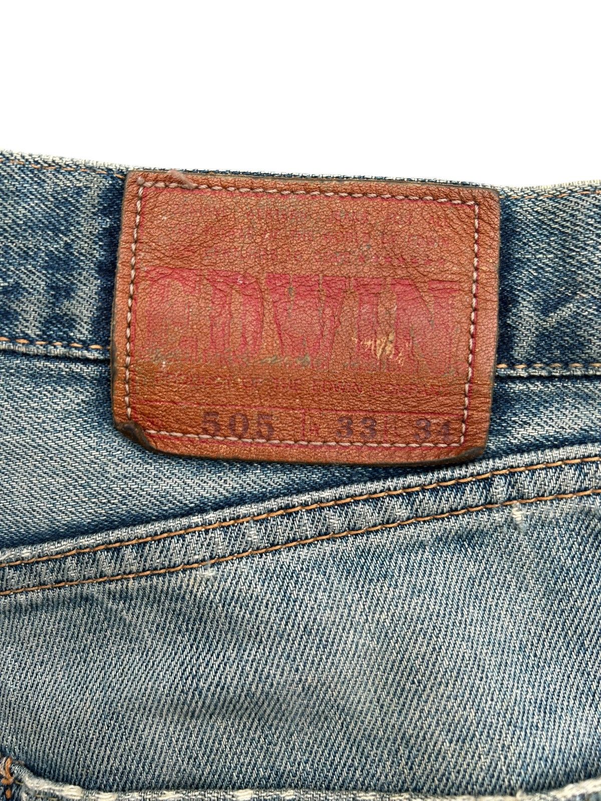 Kapital Thrashed Vintage Edwin 505 Selvedge Dirty Rusty Denim Jeans Size US 33 - 12 Thumbnail