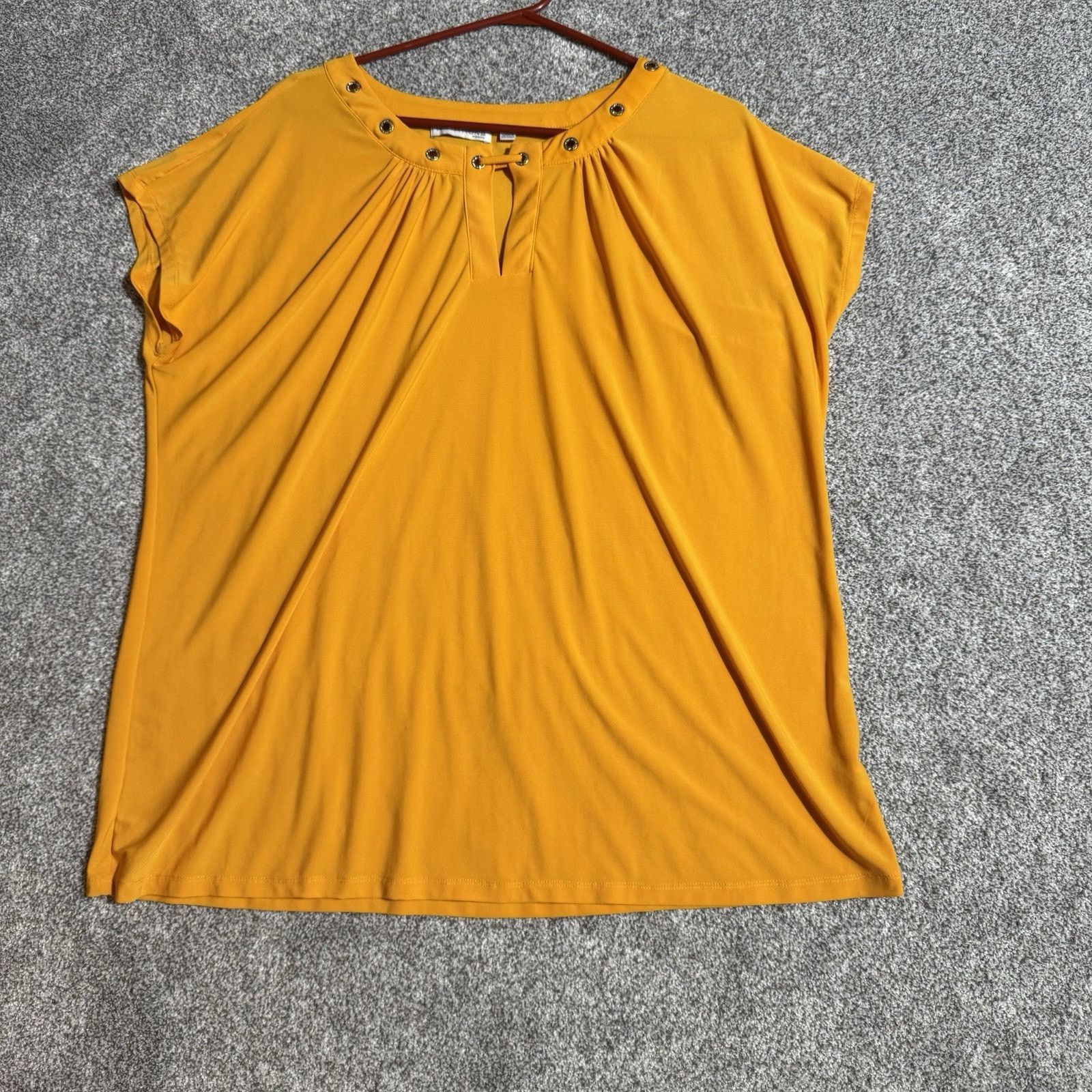 Other Notations Top Women 2X Plus Grommet Boho Earthy Lagenlook Size XXL / US 16-18 / IT 52-54 - 1 Thumbnail