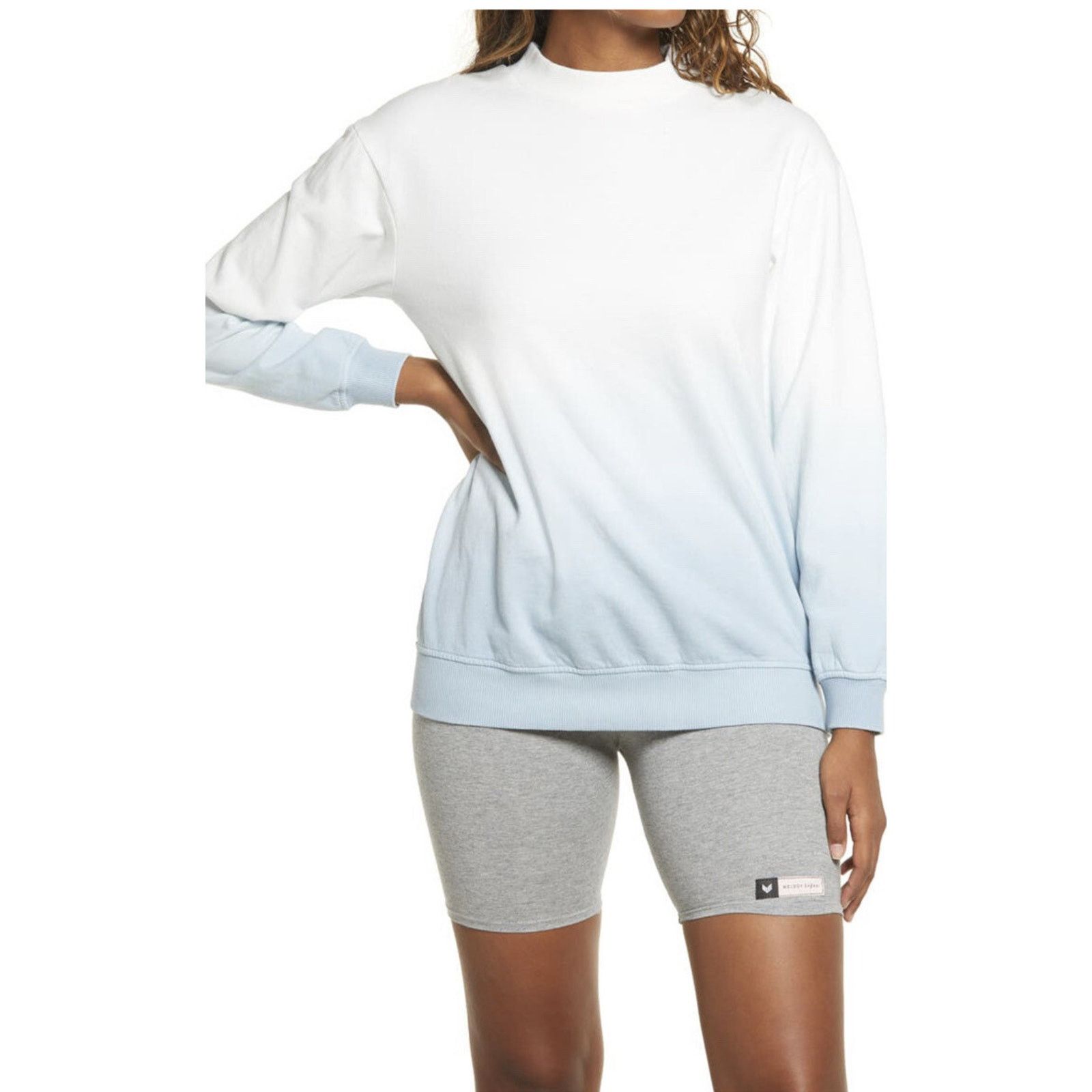 BP. BP Dip Dye Crewneck Cotton Blend Sweatshirt women M A003131 Size M / US 6-8 / IT 42-44 - 1 Thumbnail