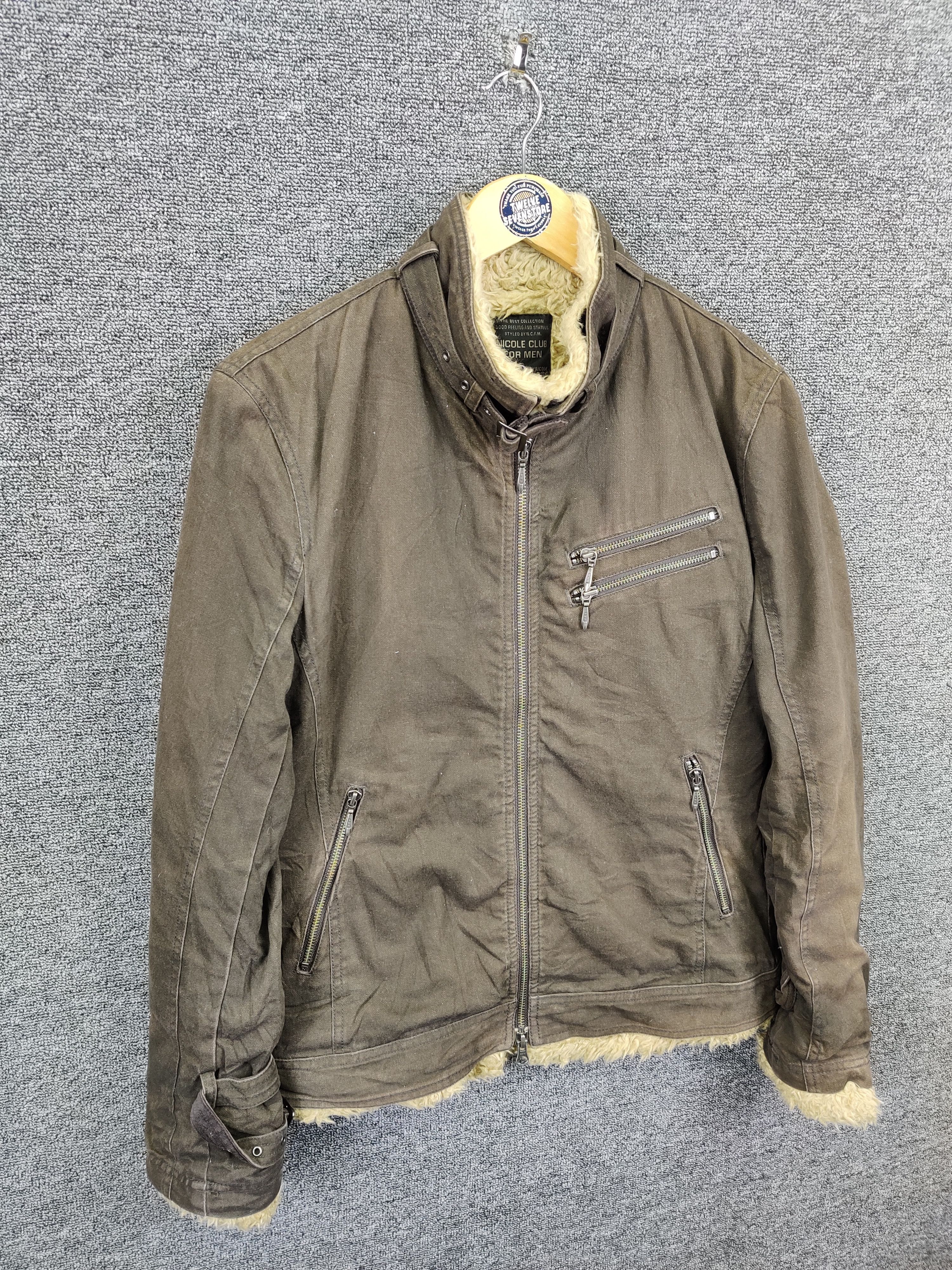 Nicole Club Vintage Nicole Club For Men Shearling Studded Jacket Size US M / EU 48-50 / 2 - 5 Thumbnail