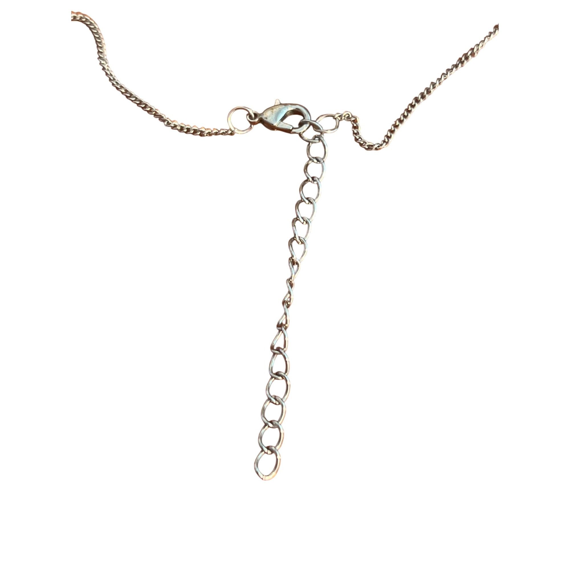 Other Vintage Silver Tone Necklace Clear Teardrop Rhinestones Wedd Size ONE SIZE - 4 Thumbnail