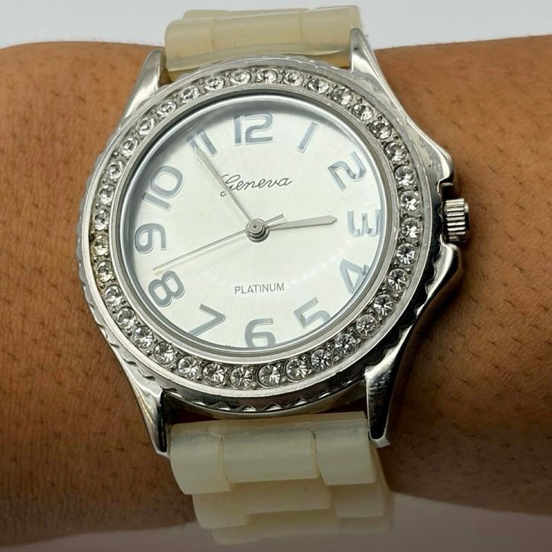 Geneva Silver Clear Geneva Men’s Watch Size ONE SIZE - 1 Thumbnail