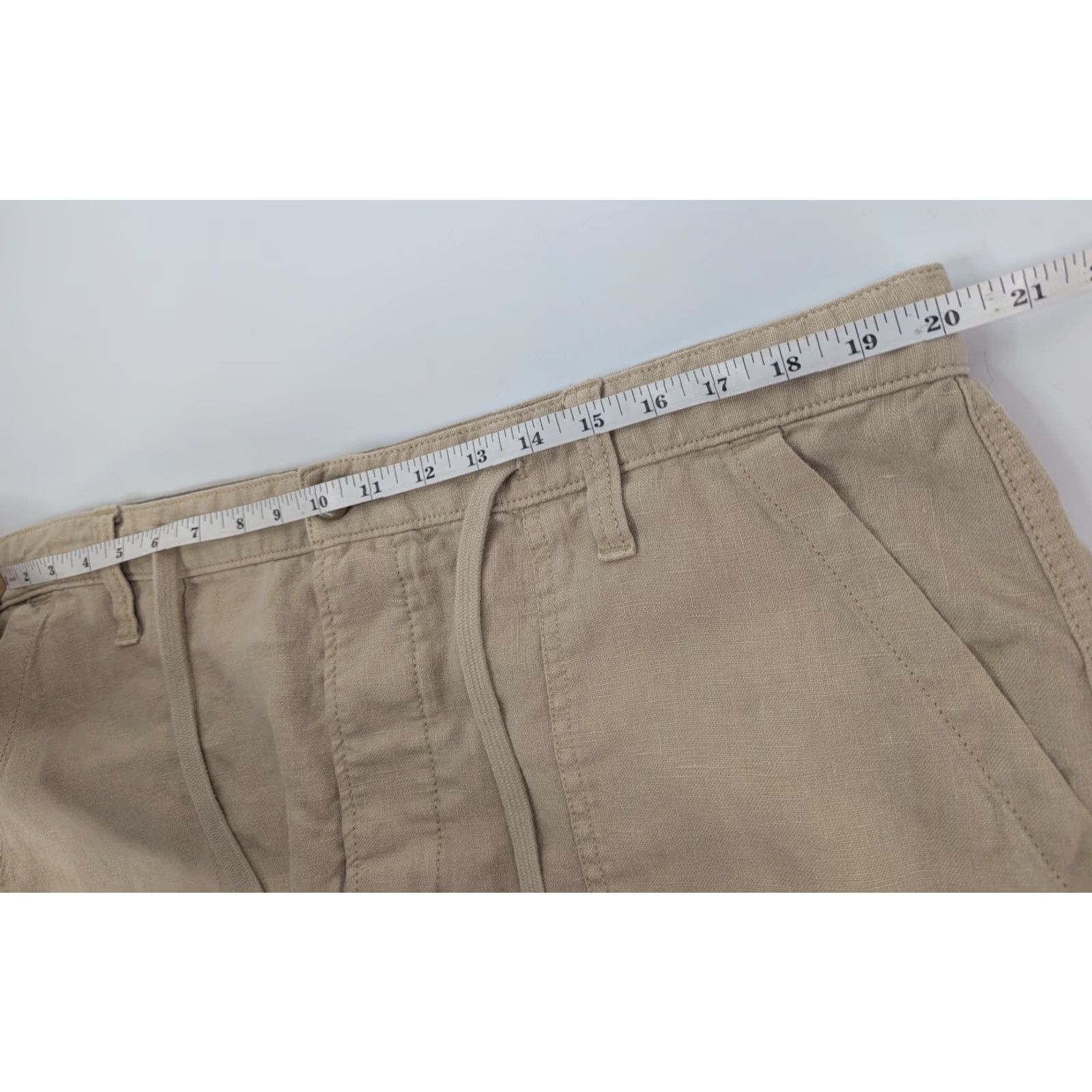 Lucky Brand Lucky Brand Shorts Mens 38 Khaki Linen Chino Drawstring Lightweight Button Fly Casual Travel Size US 38 / EU 54 - 6 Thumbnail