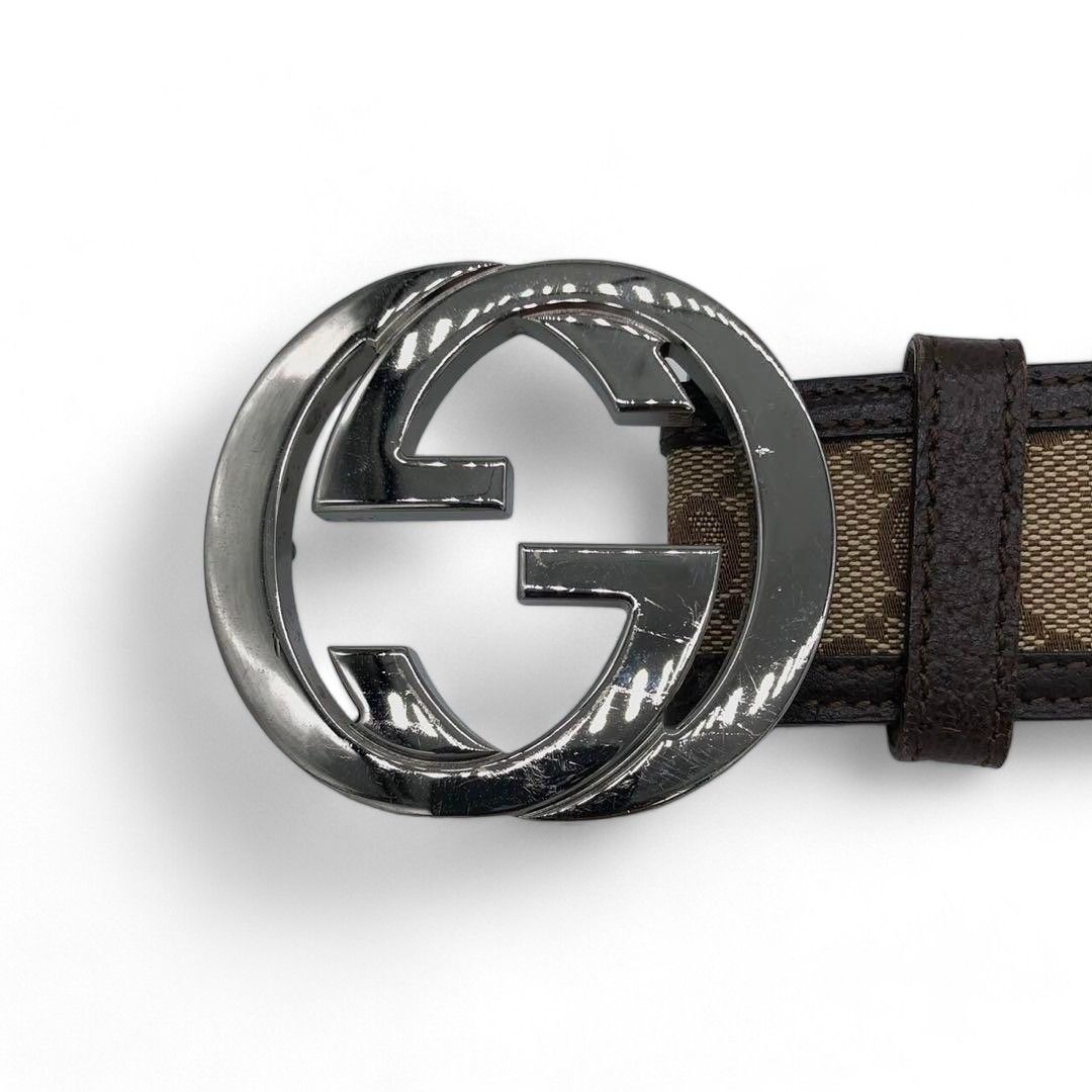 Gucci Gucci - Monogram Big Interlocking Pendant Silver Beige Brown Size ONE SIZE - 2 Thumbnail