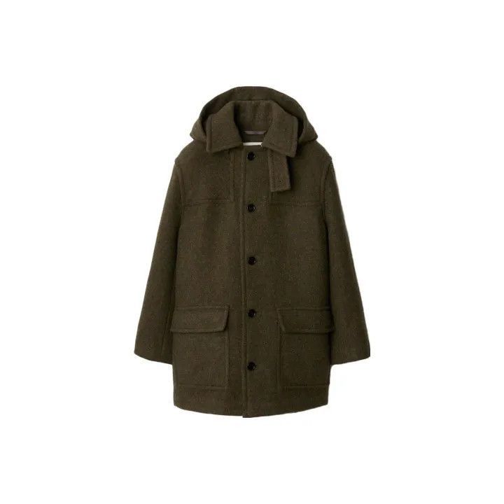 Burberry Burberry Burberry Men's Hooded Button Coat in Dark Green-2 Size US XL / EU 56 / 4 - 1 Thumbnail