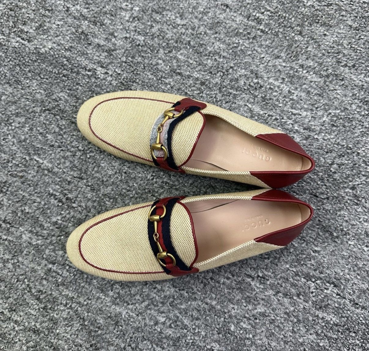 Gucci Gucci Horsebit Red Green Stripe Loafers K12 Size US 6 / IT 36 - 2 Thumbnail