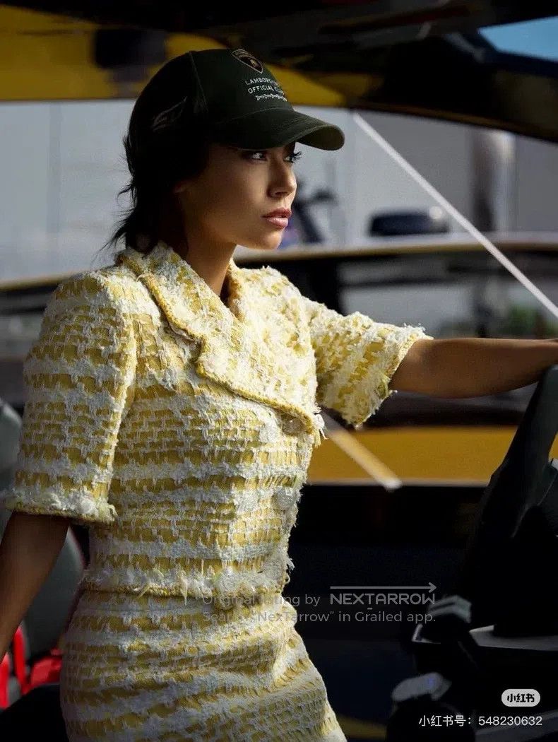 Chanel Chanel Waterfall Series Yellow Tweed Short Coat Size XS / US 0-2 / IT 36-38 - 7 Thumbnail