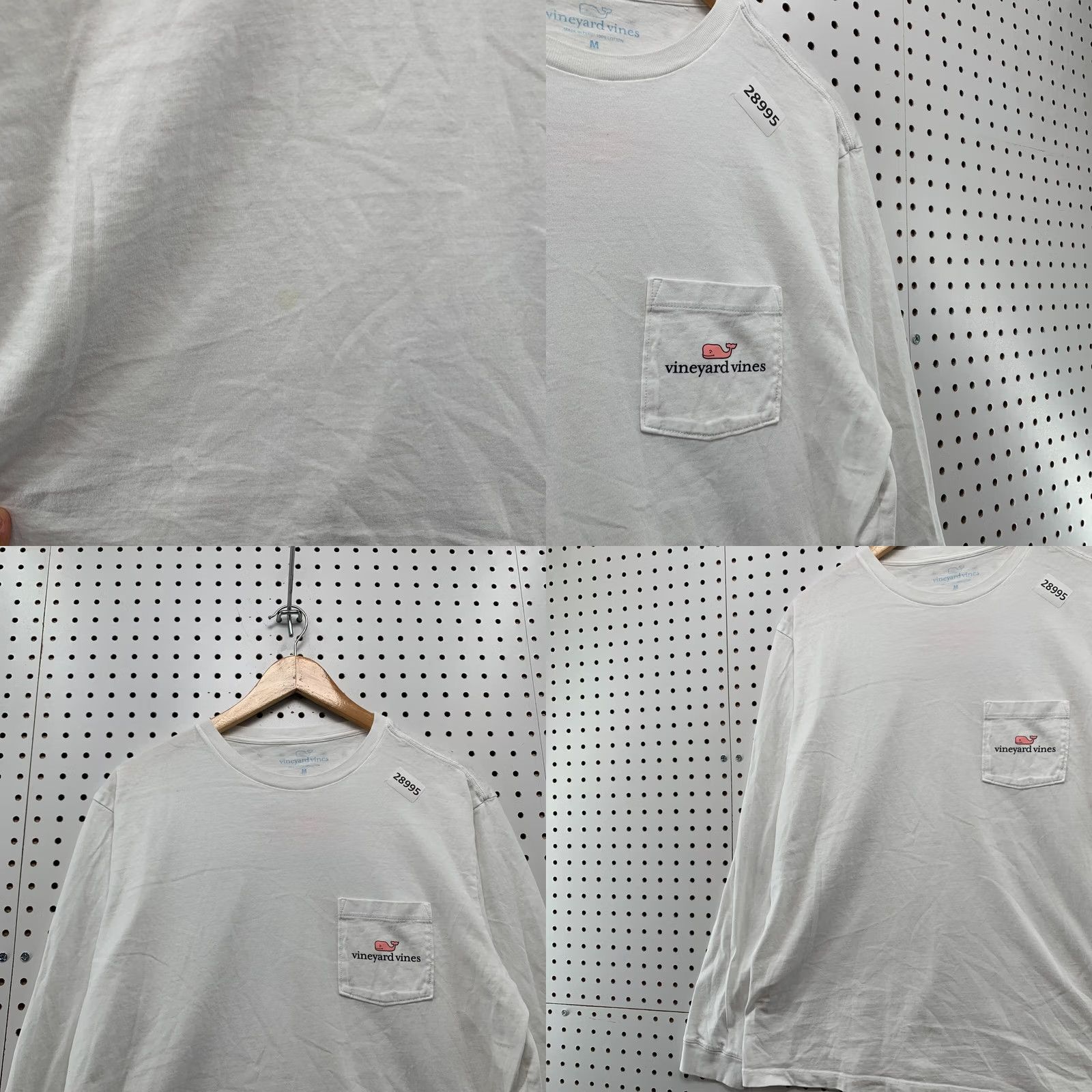 Vineyard Vines VINEYARD VINES Pocket Shirt Mens M Long Sleeve White Pink Whale Shirt Size US M / EU 48-50 / 2 - 8 Thumbnail