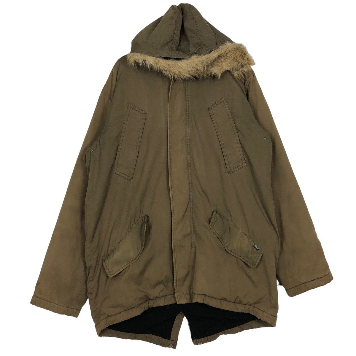 Stussy Short Parka Waxed Linen | Grailed