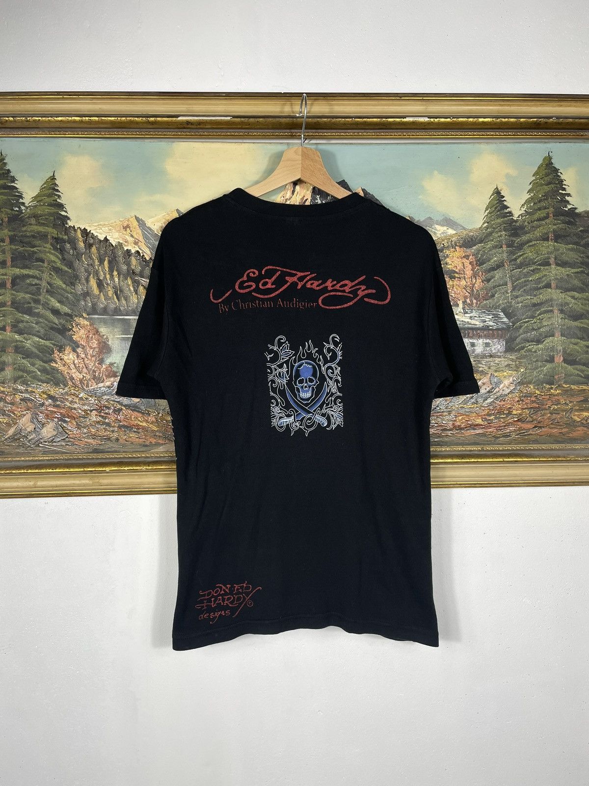 Christian Audigier × Ed Hardy × Vintage Ed Hardy Retro 00s Tees Short Sleeve Affliction Grunge Cyber Size S / US 4 / IT 40 - 6 Thumbnail