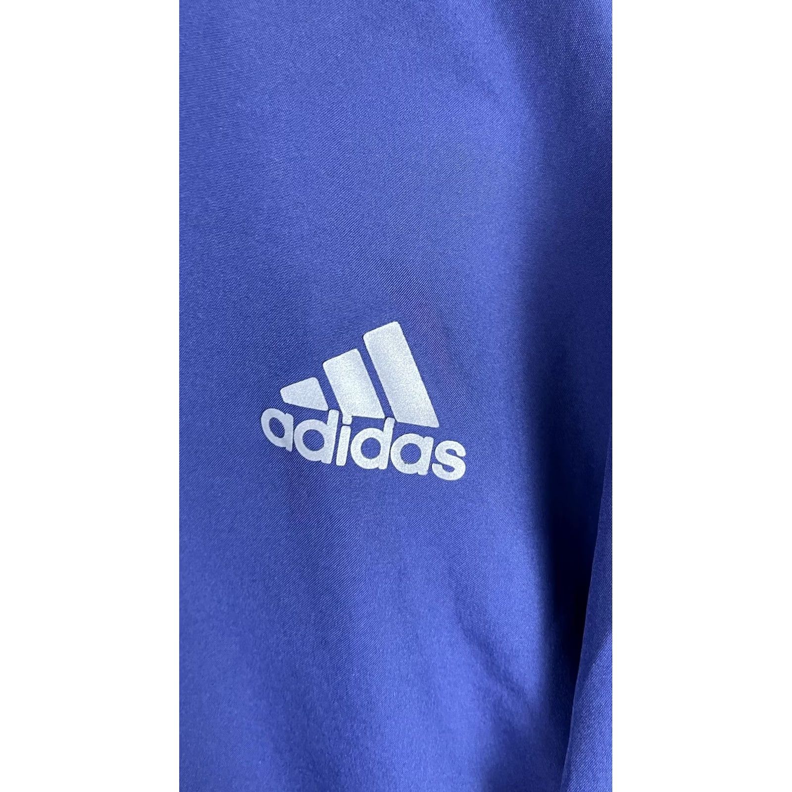 Adidas Adidas Windbreaker Jacket 2XL Blue Mens 1/4 Zip Pullover Regular Fit Spring Casual Athletic Size US XXL / EU 58 / 5 - 2 Thumbnail