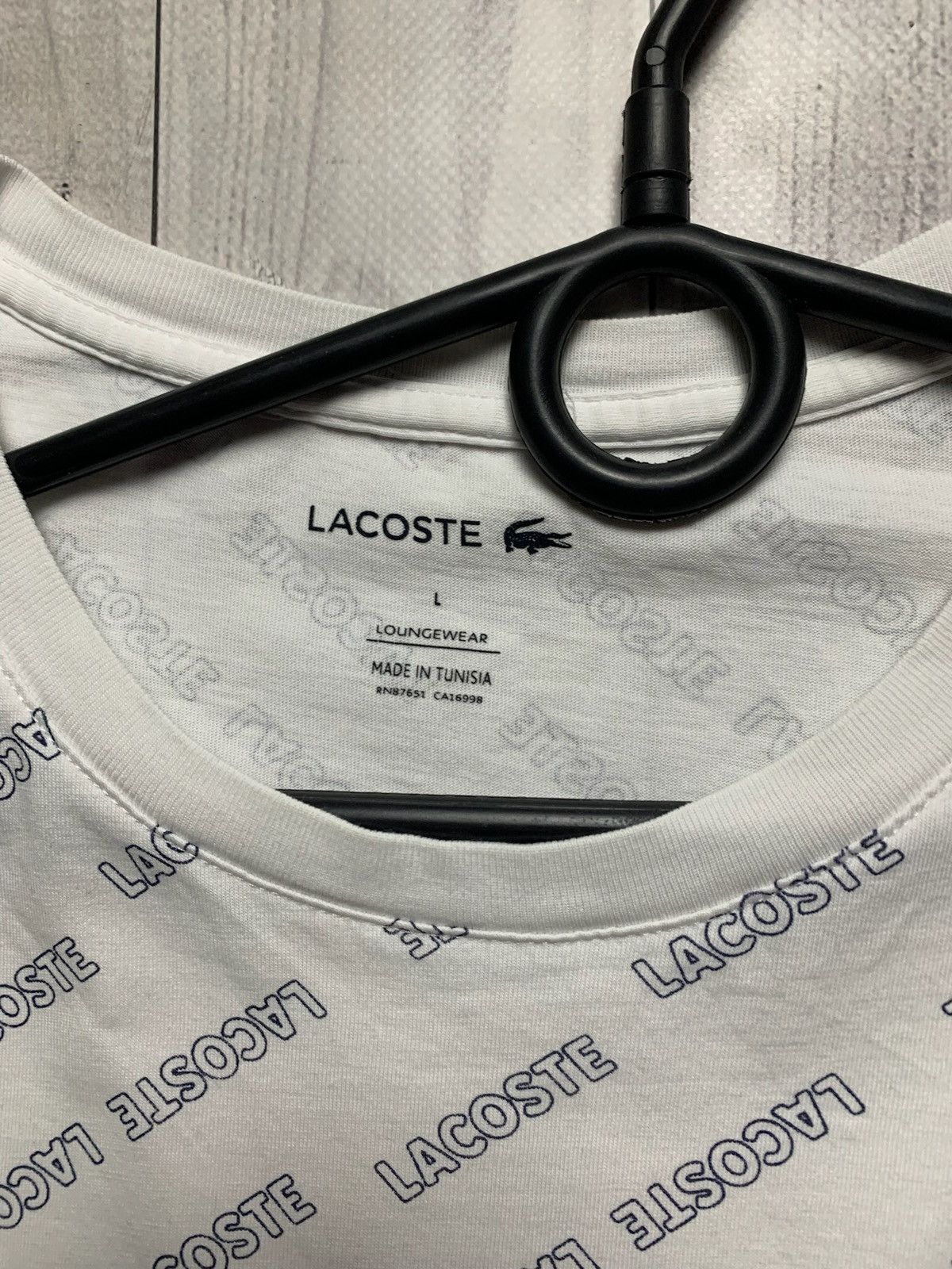 Lacoste × Vintage Lacoste monogram tee logo white rare size L Size US L / EU 52-54 / 3 - 4 Thumbnail