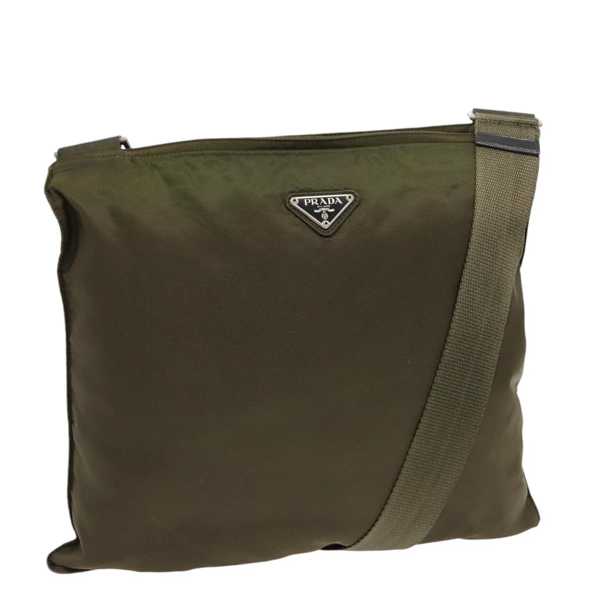 Prada Re-Nylon Khaki Synthetic Shoulder Bag (Pre-Owned) Size ONE SIZE - 1 Thumbnail