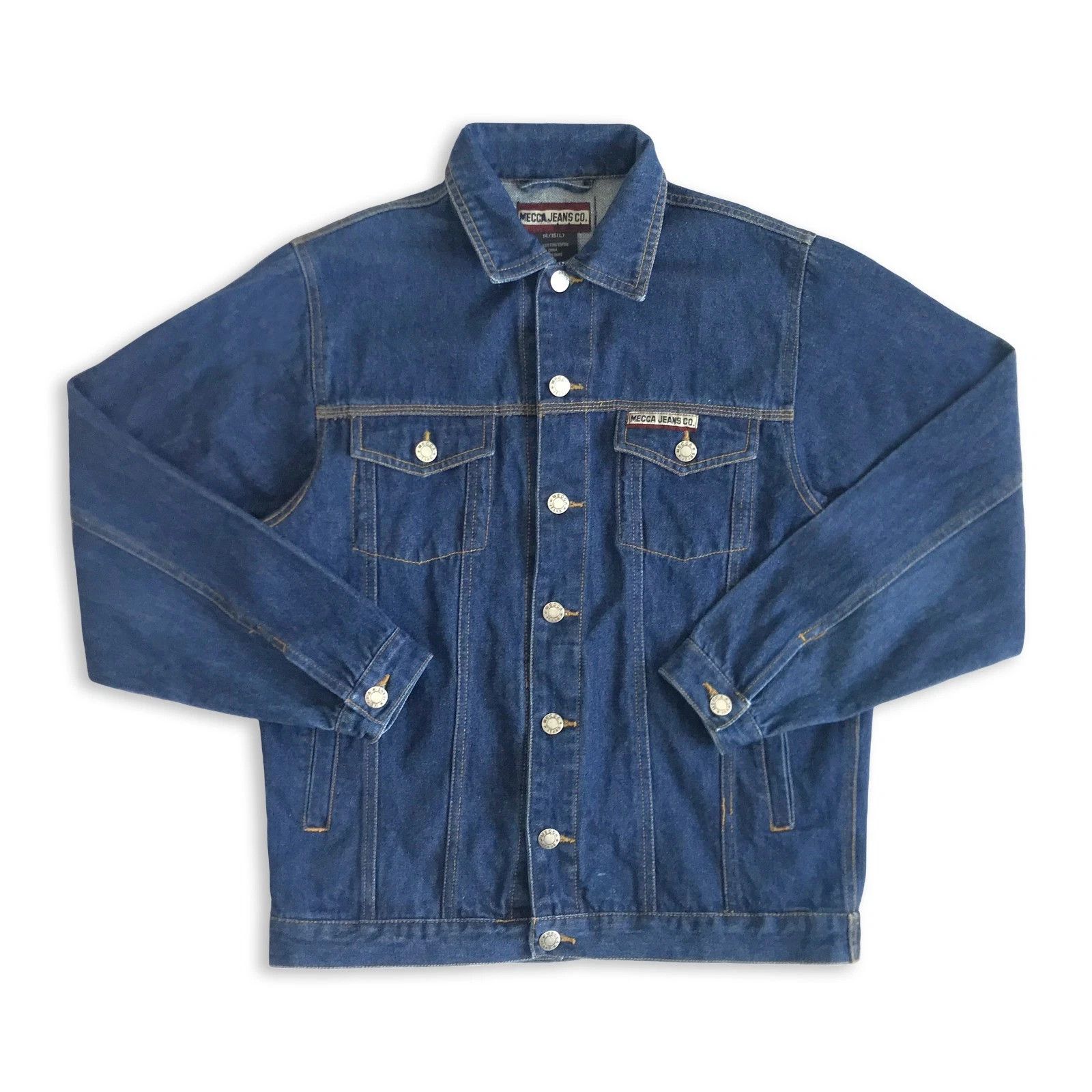 Mecca Vintage 90s MECCA Jeans Denim Jacket Hip hop Oversize Rap Size US S / EU 44-46 / 1 - 1 Thumbnail