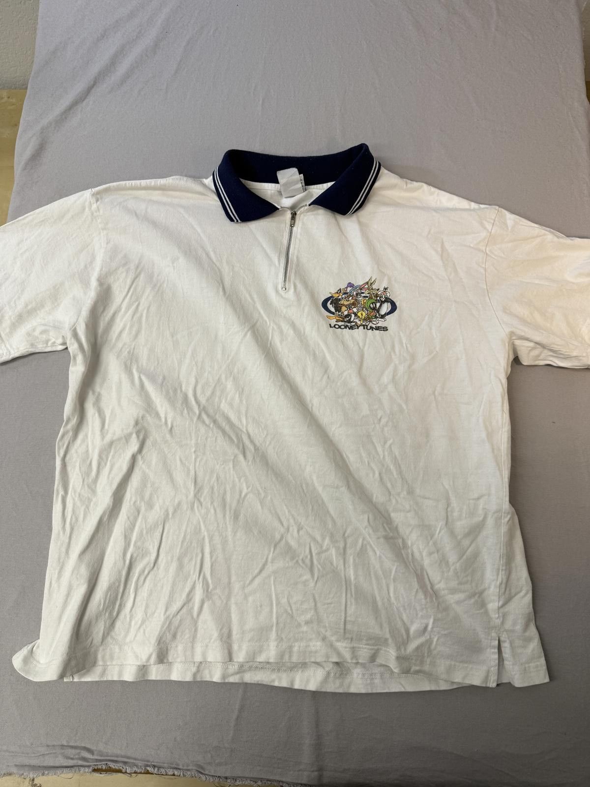 Designer VTG Looney Tunes Characters Zip Up Polo 1998 XL Size US XL / EU 56 / 4 - 1 Thumbnail