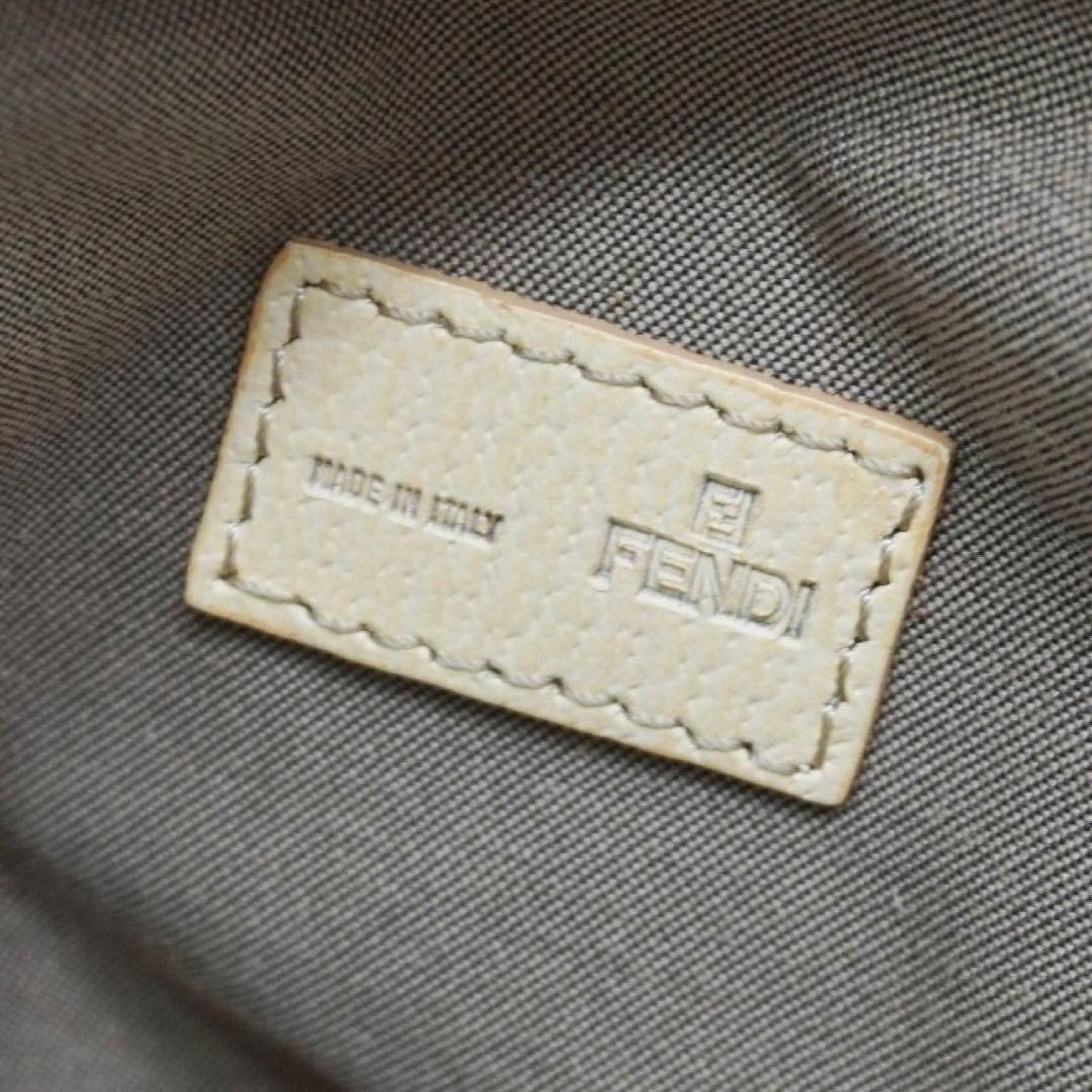 Fendi Fendi - Beige Nylon and Leather Handbag with Logo Detail Size ONE SIZE - 5 Thumbnail