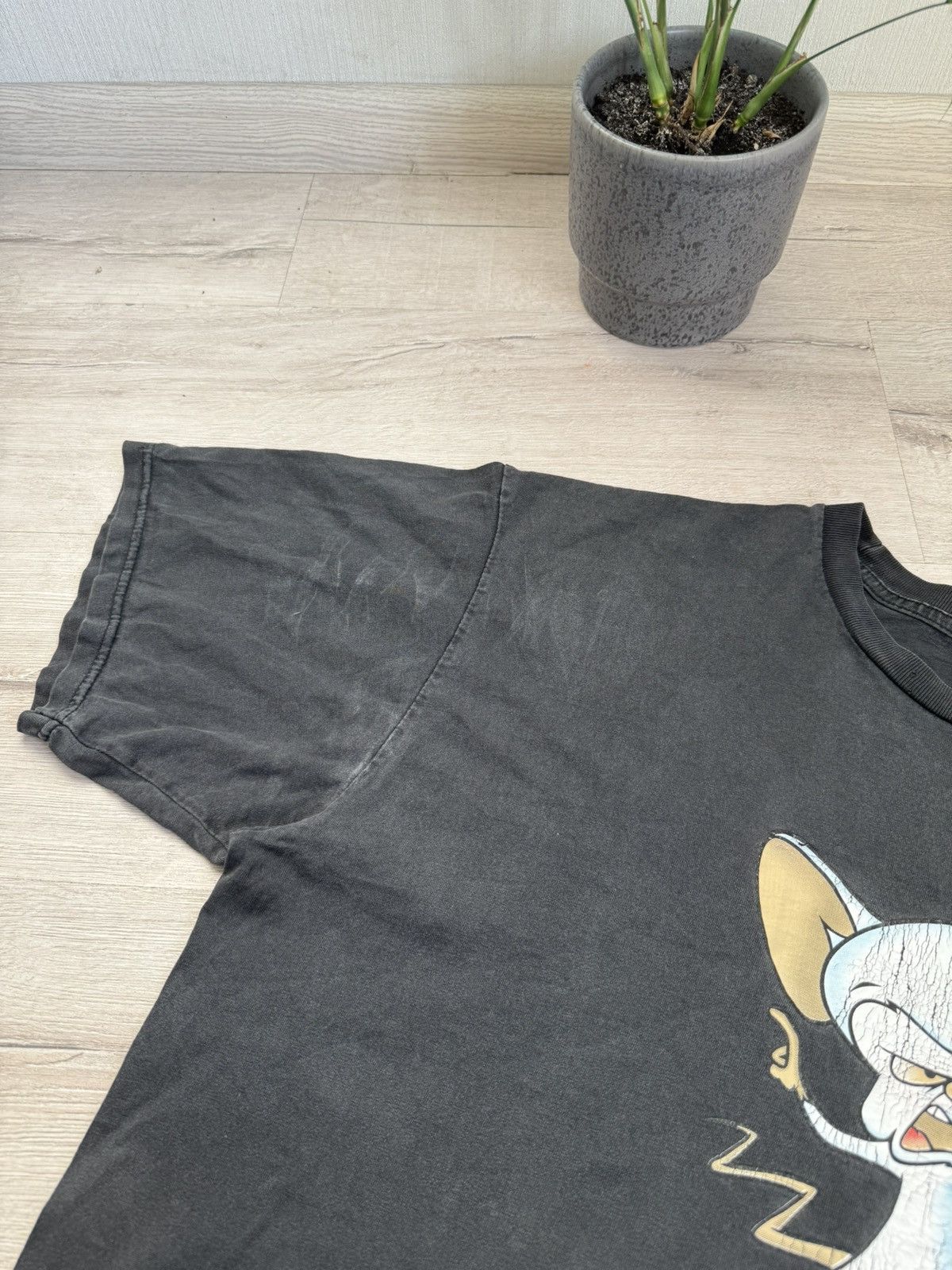 Cartoon Network × Vintage × Warner Bros Archive 90s Pinky & The Brain Angry Faded T-shirt Distressed Size US XL / EU 56 / 4 - 6 Thumbnail