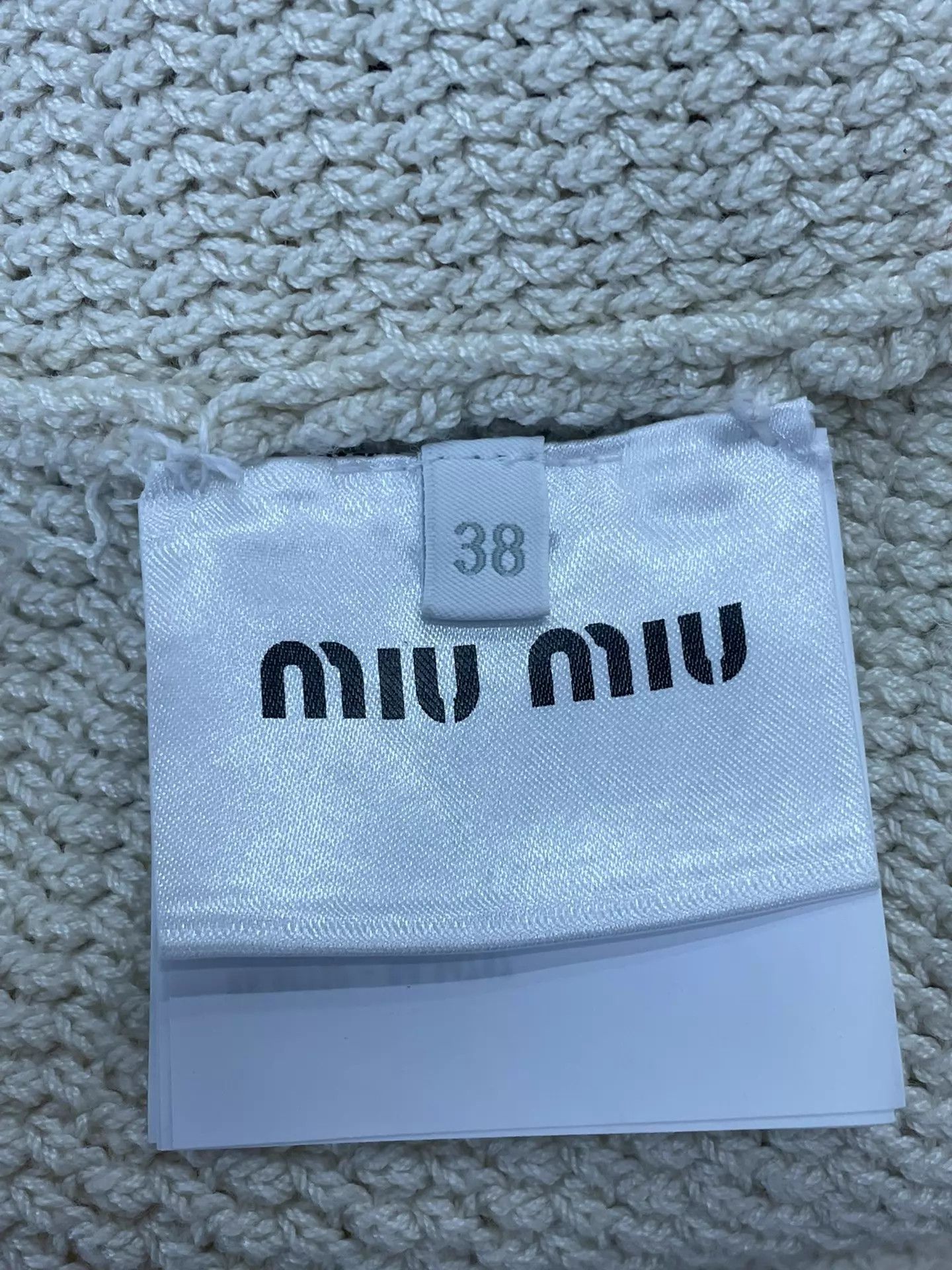 Miu Miu MIU MIU Cream Knit Camisole Top 38 Size XS / US 0-2 / IT 36-38 - 6 Thumbnail
