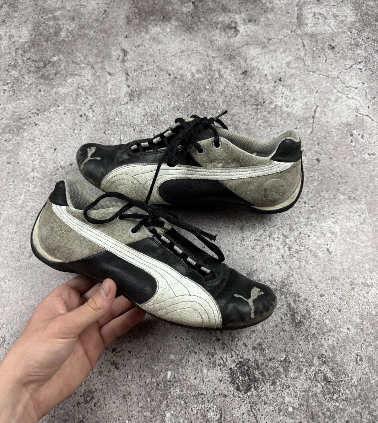 Puma Vintage Puma Y2K opium Blokecore suede sneakers Trashed Size US 10 / EU 43 - 1 Thumbnail