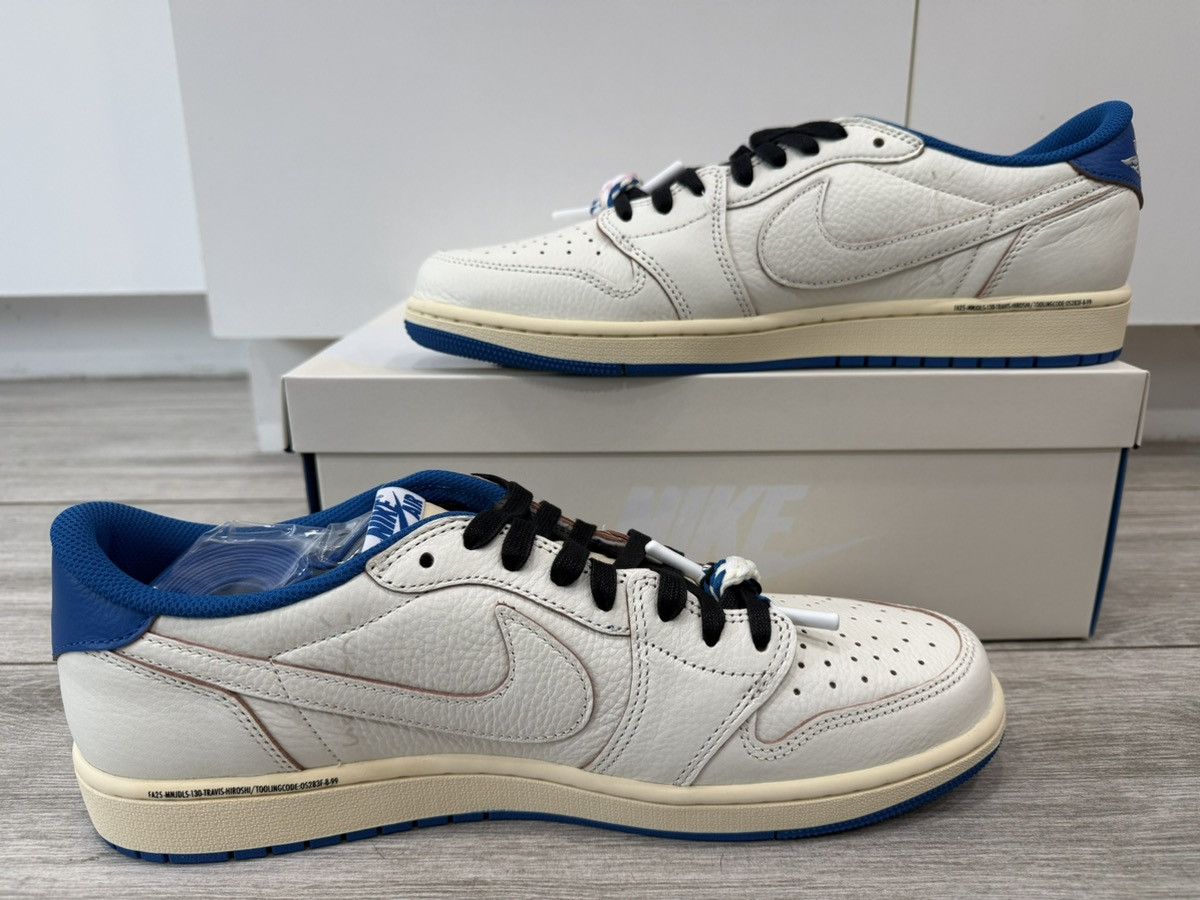 Fragment Design × Jordan Brand × Travis Scott Fragment Travis Scott Jordan 1 Retro Low Sail Black Blue 12 Size US 12 / EU 45 - 2 Thumbnail