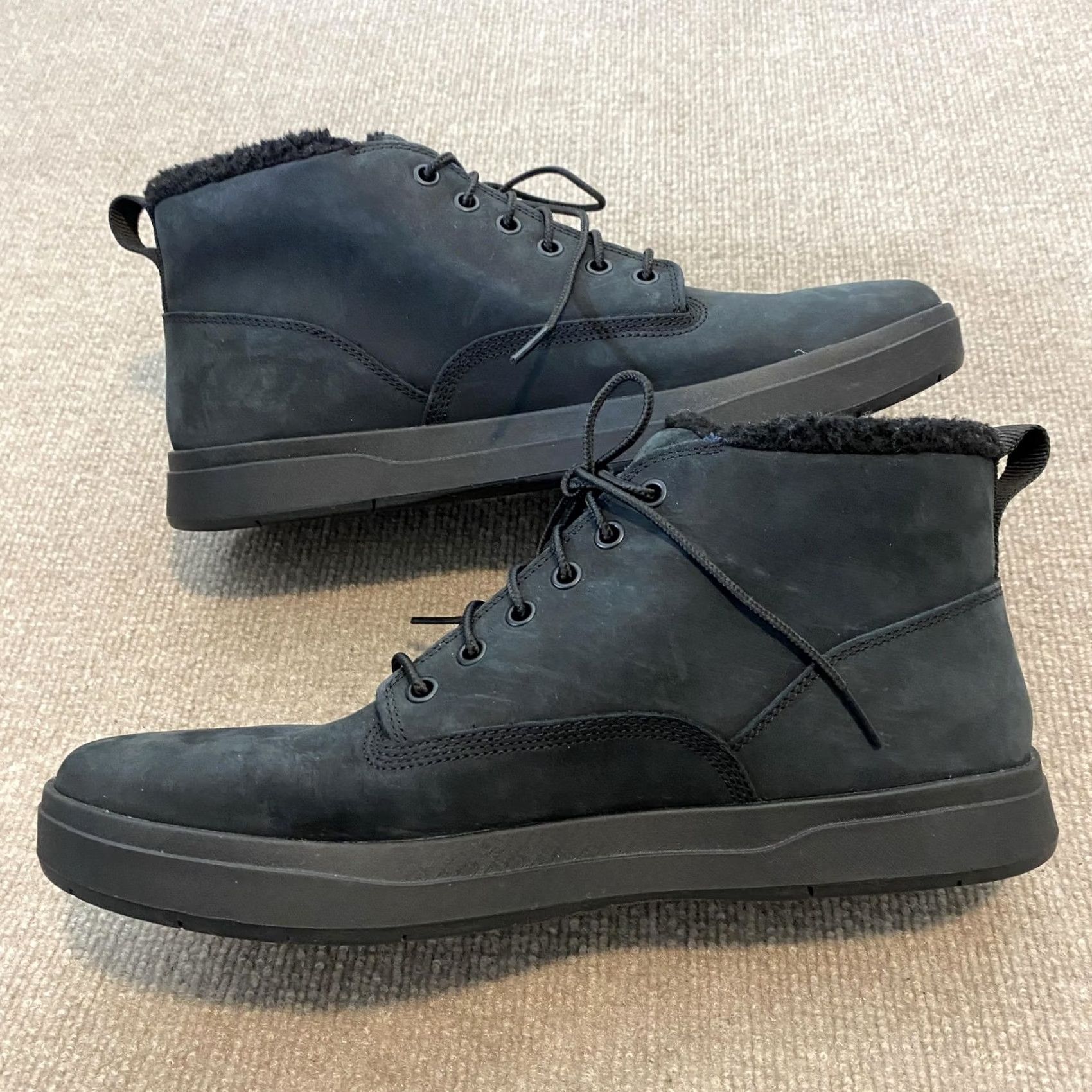 Timberland Timberland Boots Mens Size 12 Black Nubuck Shearling Ankle Winter Lined A2G6R Size US 12 / EU 45 - 3 Thumbnail