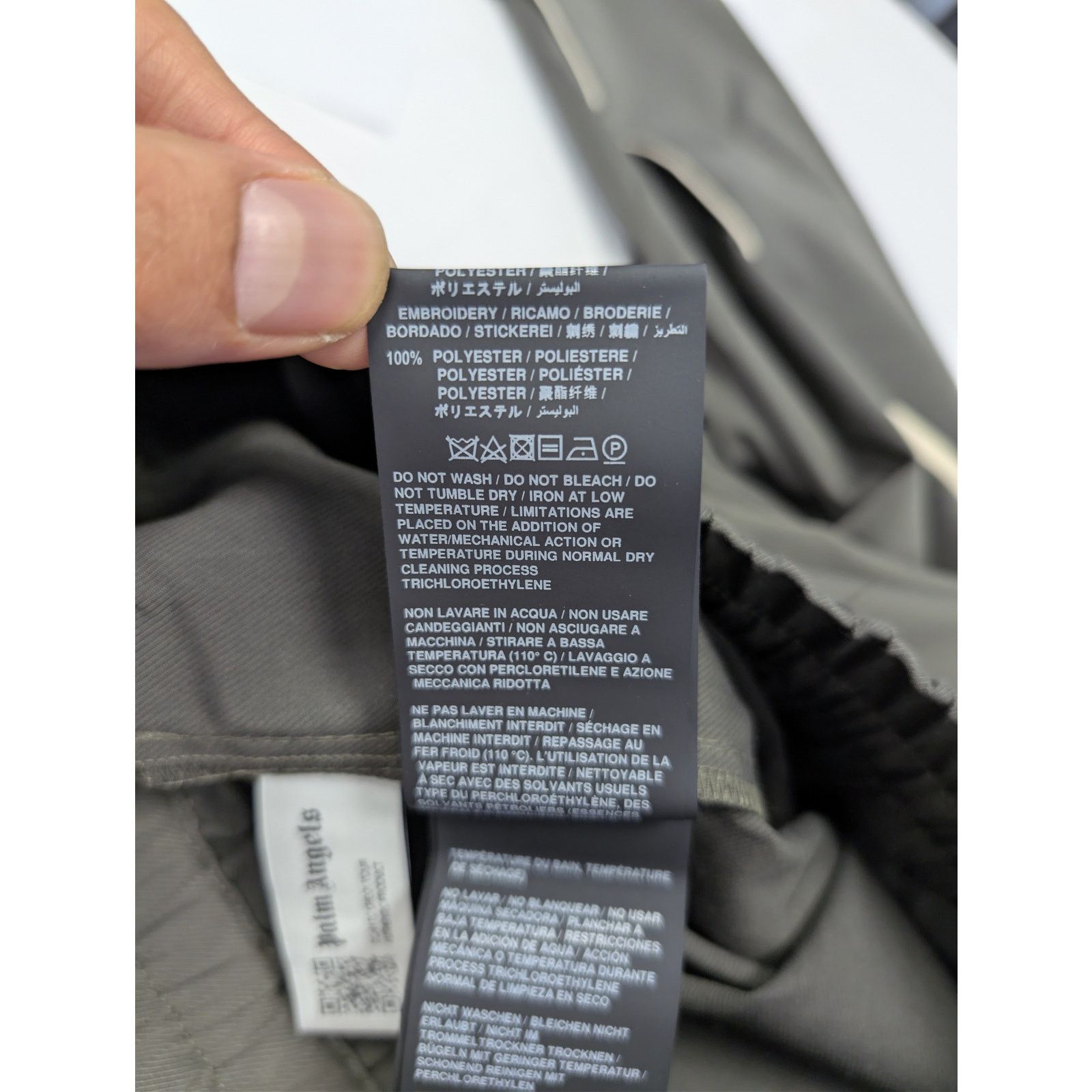 Palm Angels o1rshd1 Classic Logo Wool Track Pants in Military/Off-White Size US 32 / EU 48 - 18 Thumbnail