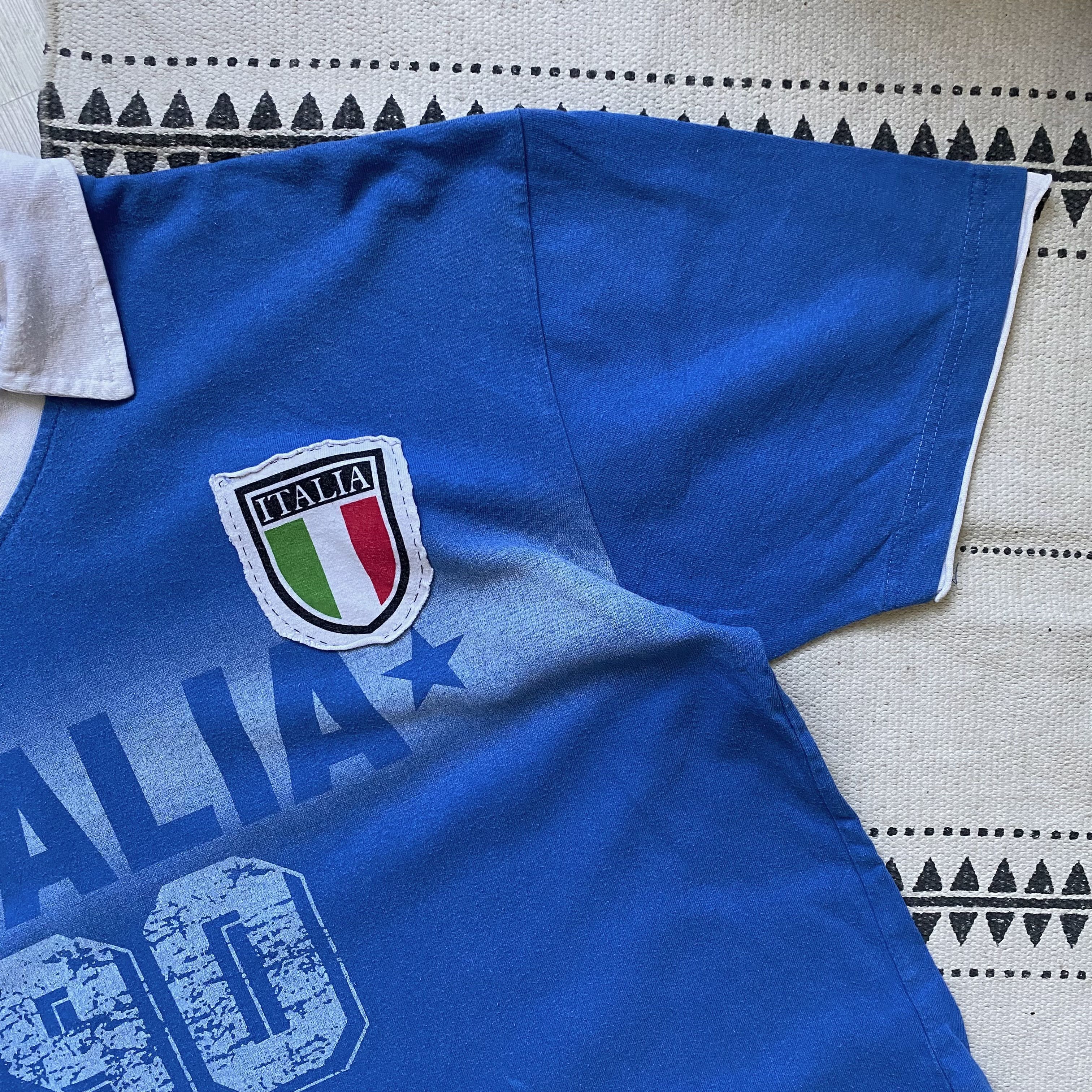 Puma 🇮🇹 Vintage 90s Faded Italia Jersey tee polos Nike Umbro Size US XL / EU 56 / 4 - 7 Thumbnail