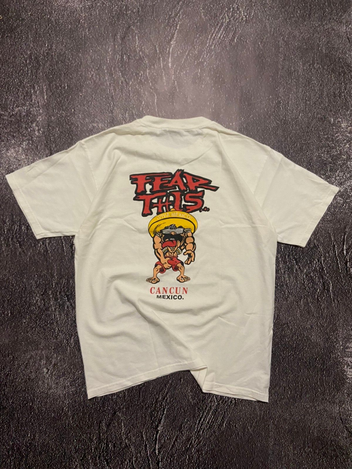 Pre-owned Skategang X Vintage Fear This Cancun Mexico T Shirt In White