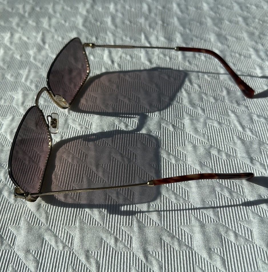 Miu Miu Miu Miu 55mm Rectangular Sunglasses Purple Gradient Lenses Size ONE SIZE - 5 Thumbnail