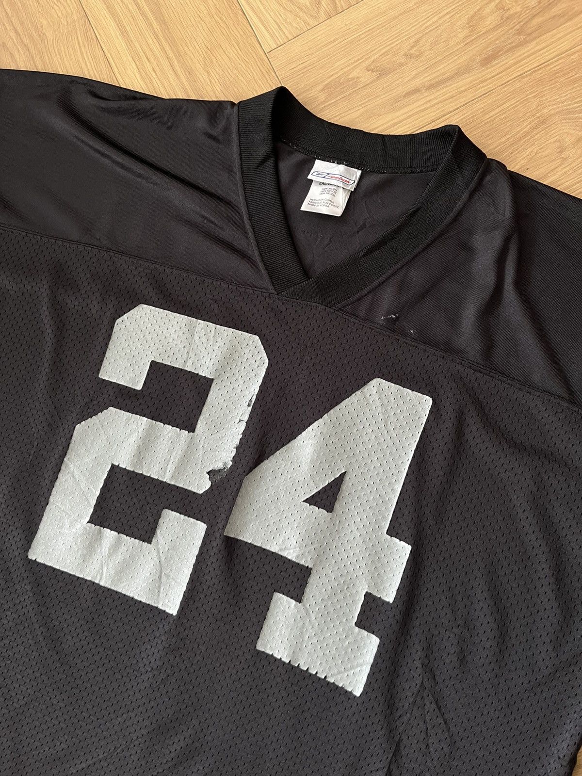 Reebok Vintage Los Angeles Raiders #24 Charles Woodson Reebok NFL Size US XXL / EU 58 / 5 - 5 Thumbnail