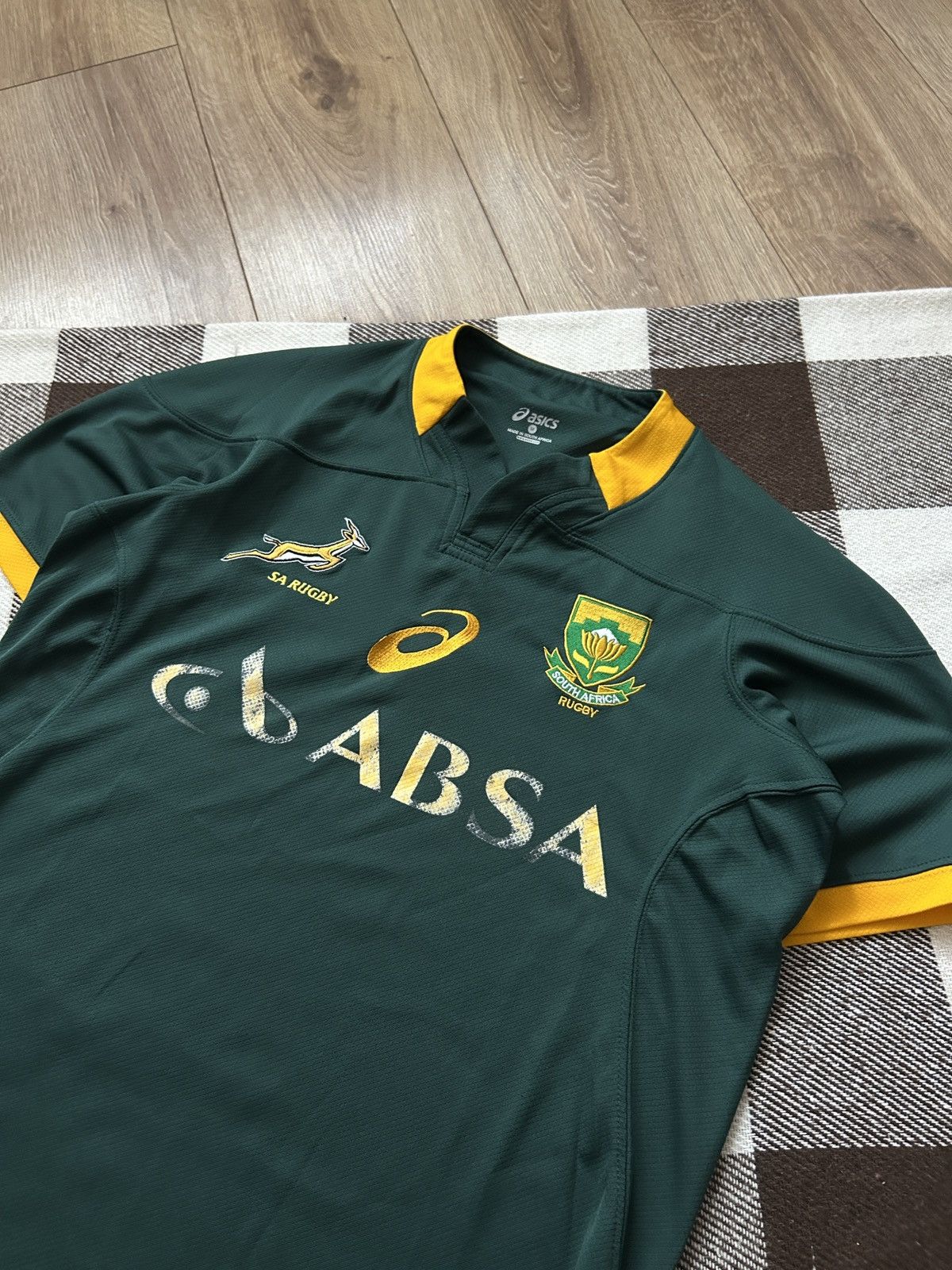 Asics × Vintage Asics SA rugby absa rugby jersey mens big logo y2k Size US M / EU 48-50 / 2 - 2 Thumbnail