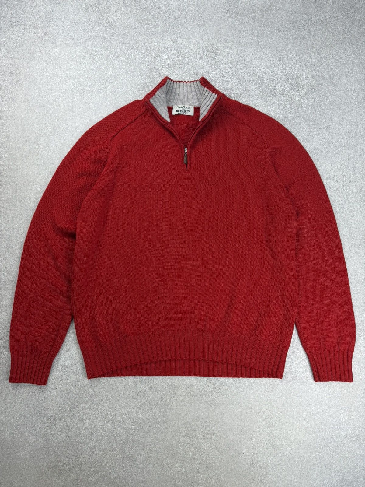 Gran Sasso Gran Sasso Wool 1/4 Zip knit Sweater Men’s Size 54 Size US L / EU 52-54 / 3 - 1 Thumbnail