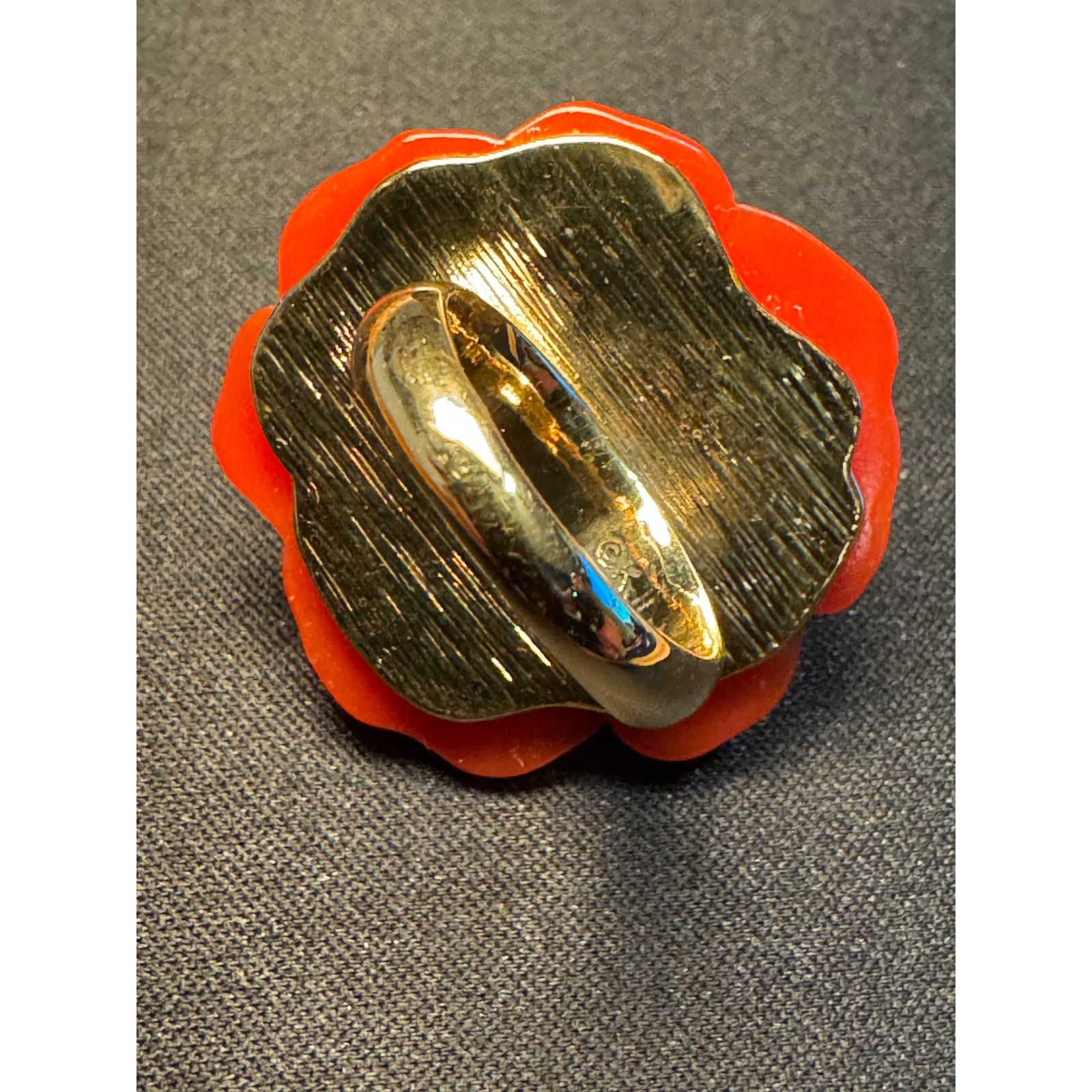 Kenneth Jay Lane Kenneth J Lane Red Rose Ring Size 8 Size ONE SIZE - 2 Thumbnail