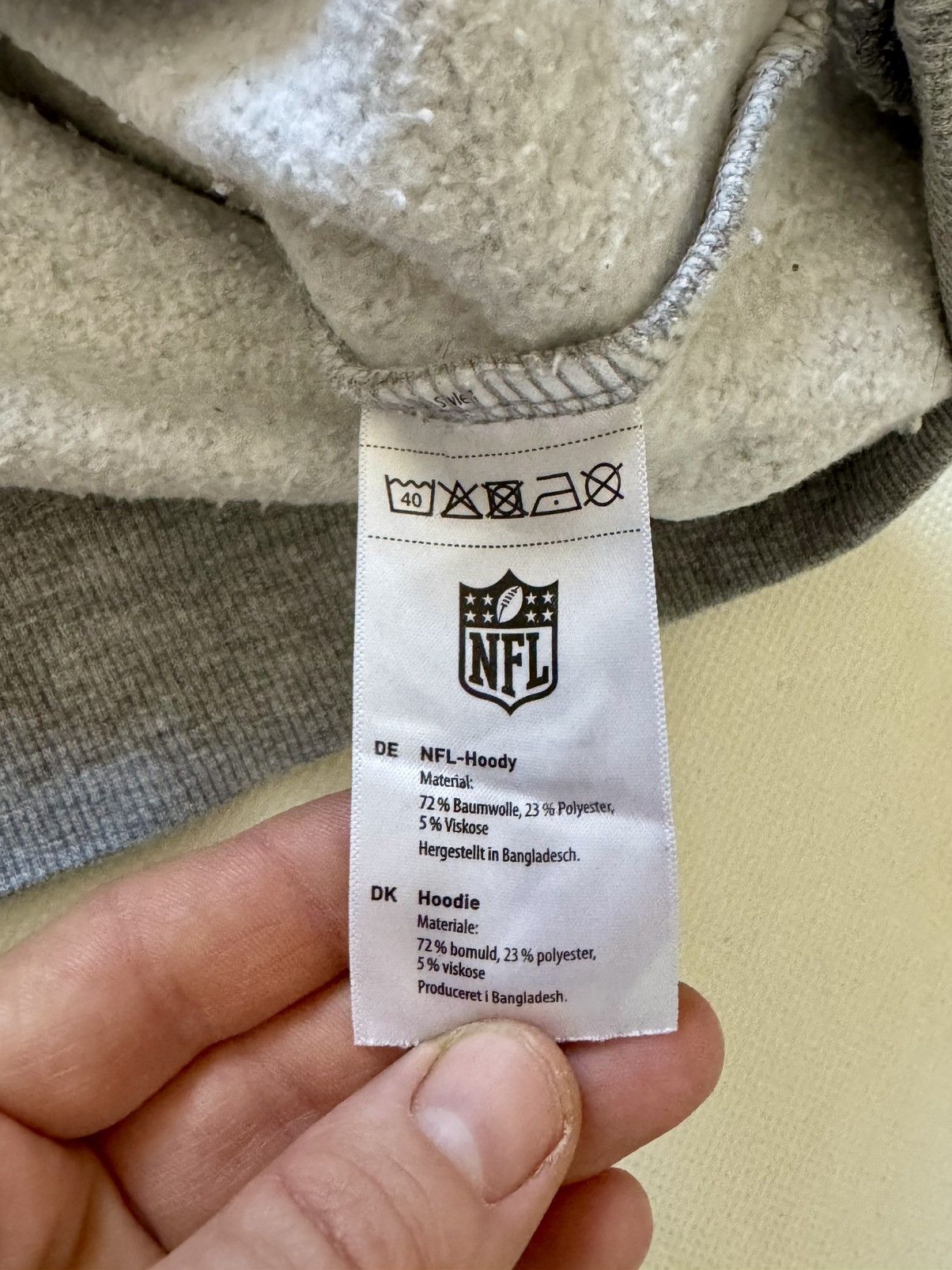 NFL NFL Grey Hoodie Size M – Big Logo – Excellent Condition Size US M / EU 48-50 / 2 - 4 Thumbnail