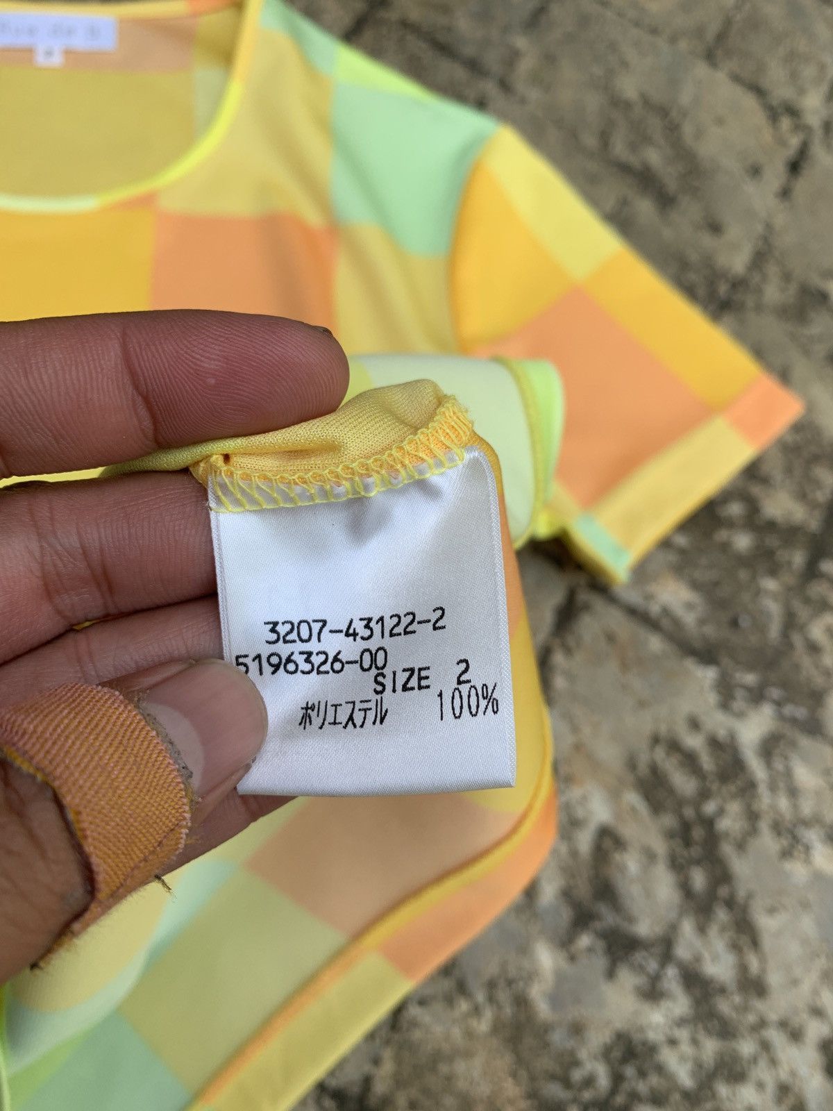 Japanese Brand y2k Rue de B Japan Pantone Gradient Grid Graphic Mesh Top Size M / US 6-8 / IT 42-44 - 8 Thumbnail
