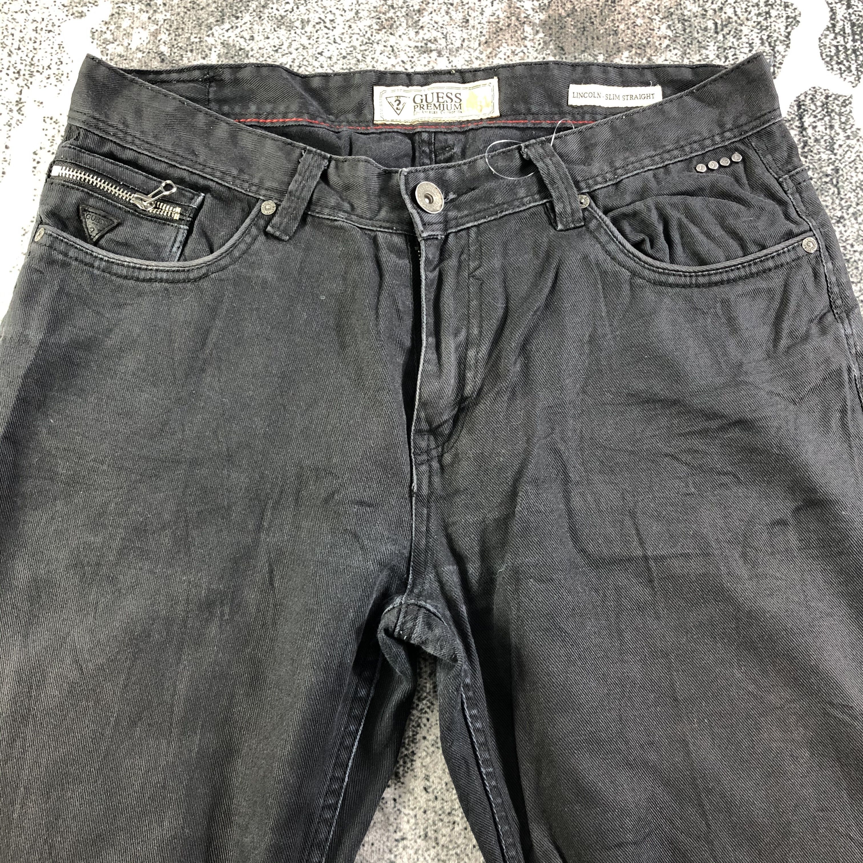 Guess Guess Black Zipper Punk Jeans KJ1968 Size US 32 / EU 48 - 3 Thumbnail