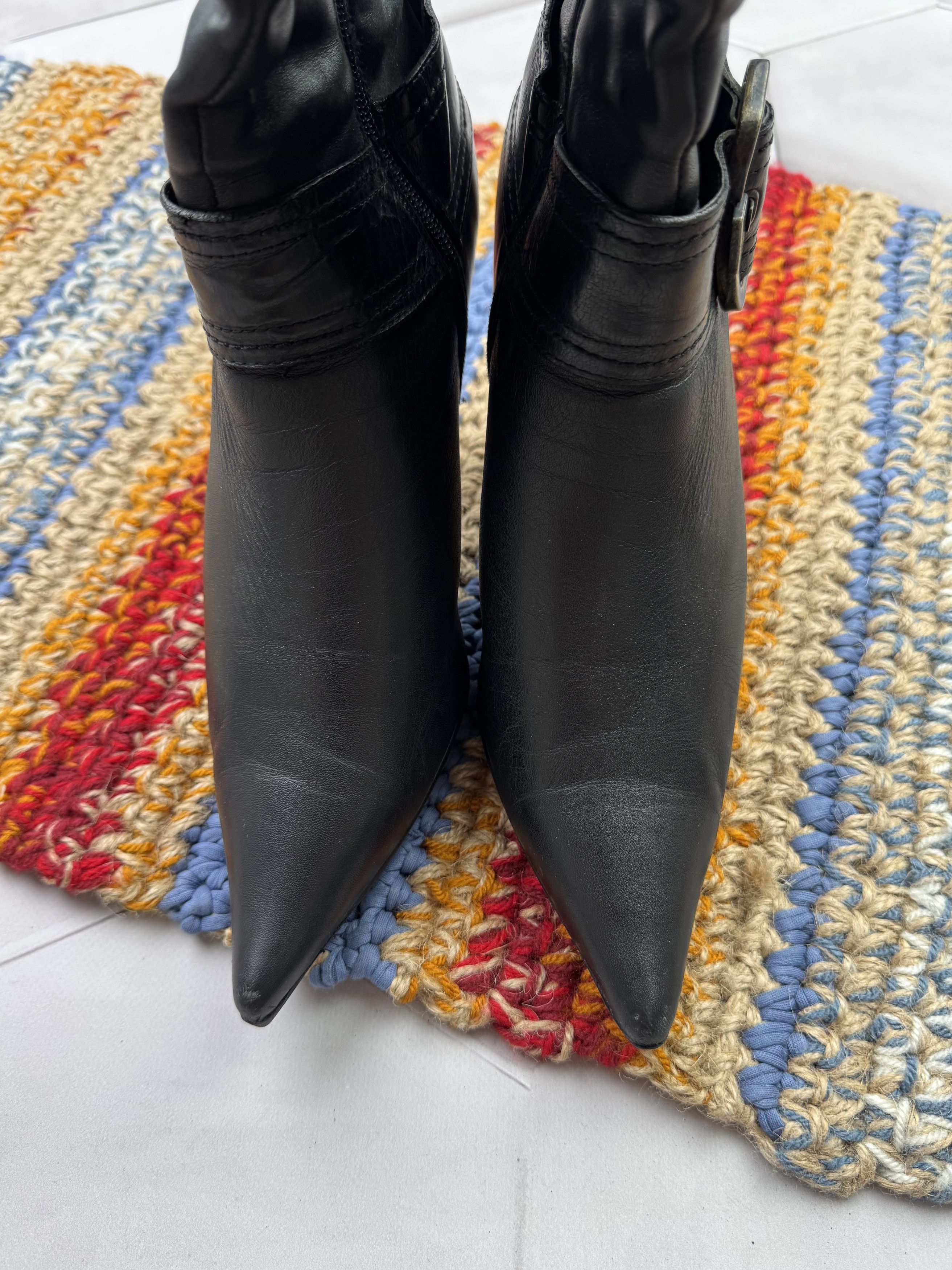 If Six Was Nine Vintage Leather Boots With Straps Size US 9 / IT 39 - 7 Thumbnail