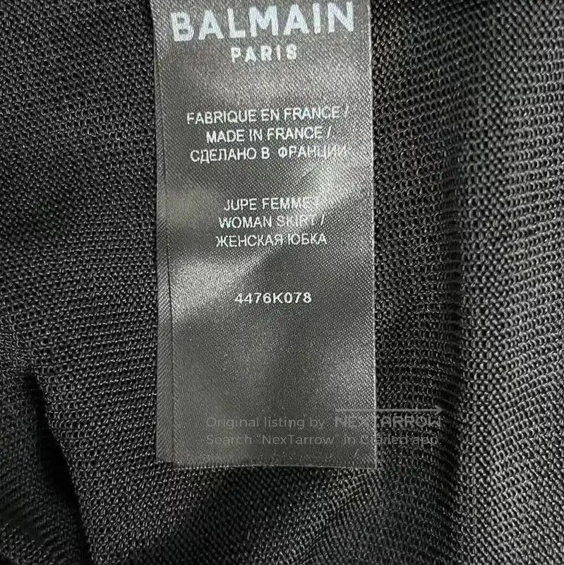 Balmain Balmain Black Cotton Pleated Skirt . Size 22" - 5 Thumbnail