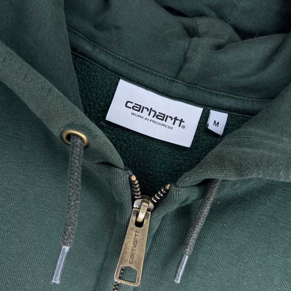 Carhartt × Vintage Vintage Carhartt Zip Hoodie Workwear Hype Mini Logo Grwen Size US M / EU 48-50 / 2 - 5 Thumbnail