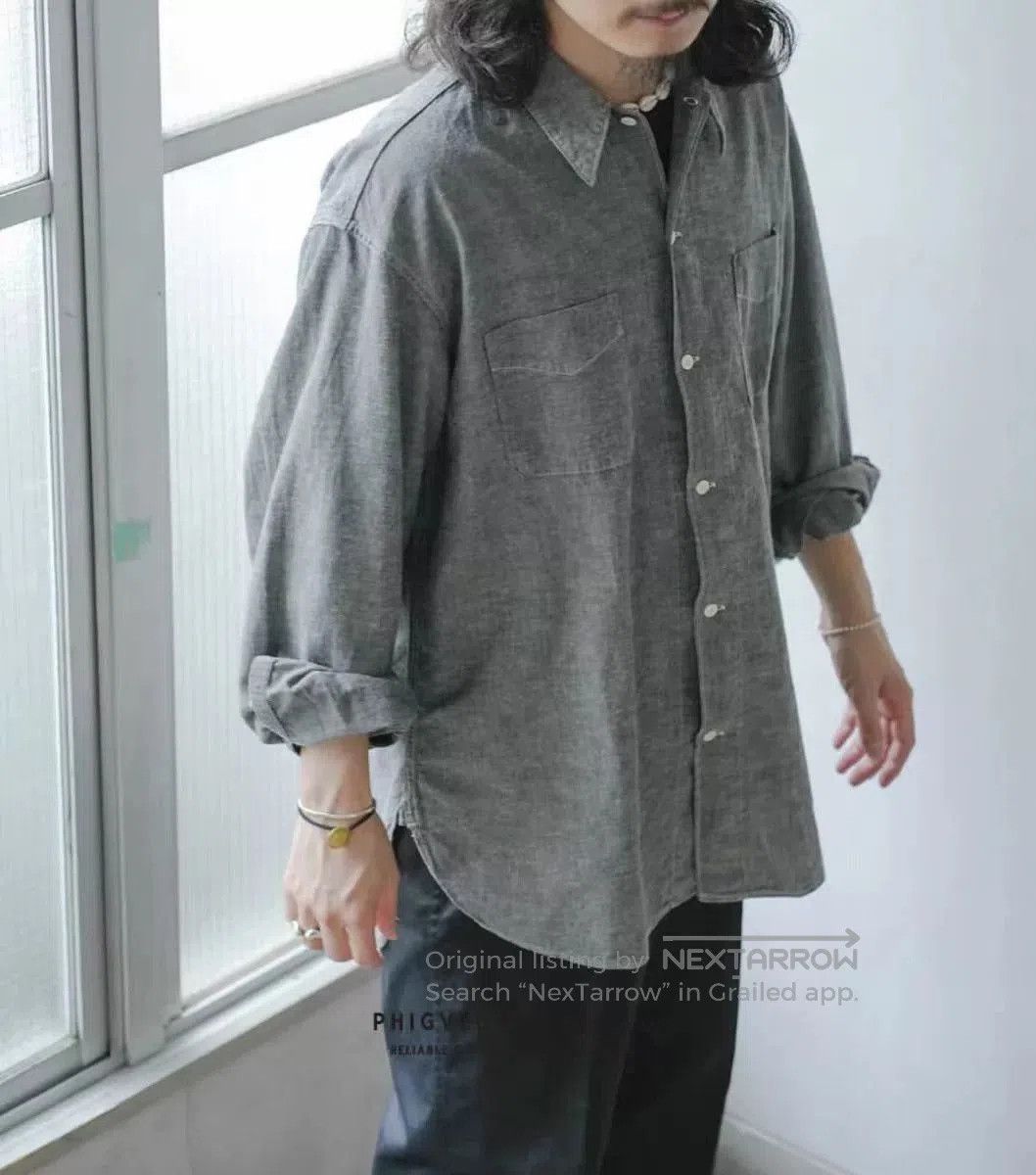 PHIGVEL MAKERS & Co. Phigvel Makers Chambray Workaday Shirt. Size US L / EU 52-54 / 3 - 7 Thumbnail