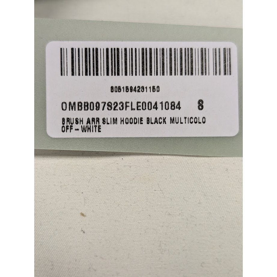 Off-White o1rshd1 Brush Arr Slim Hoodie in Black Multicolor Size US S / EU 44-46 / 1 - 14 Thumbnail