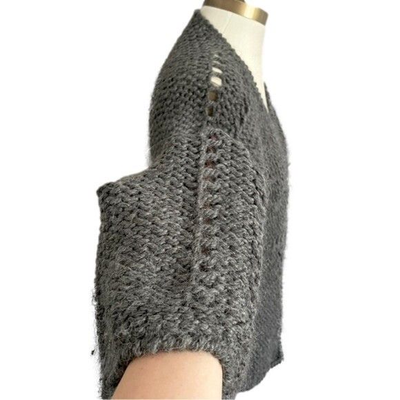 House of Harlow House of Harlow Wool Alpaca Chunky Open Cardigan Sweater Size M / US 6-8 / IT 42-44 - 5 Thumbnail