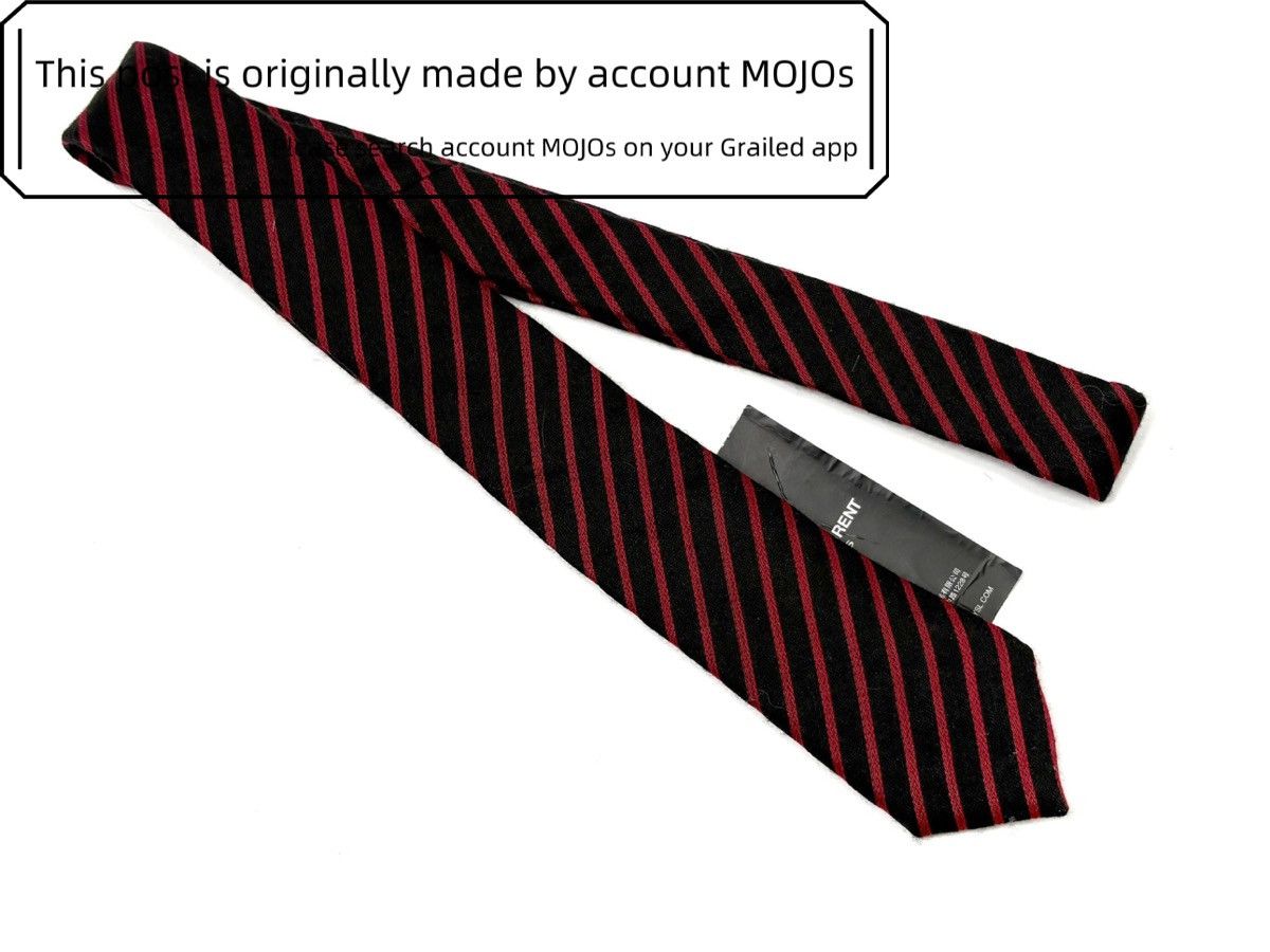Saint Laurent Paris Saint Laurent black leather tie Hedi Slimane